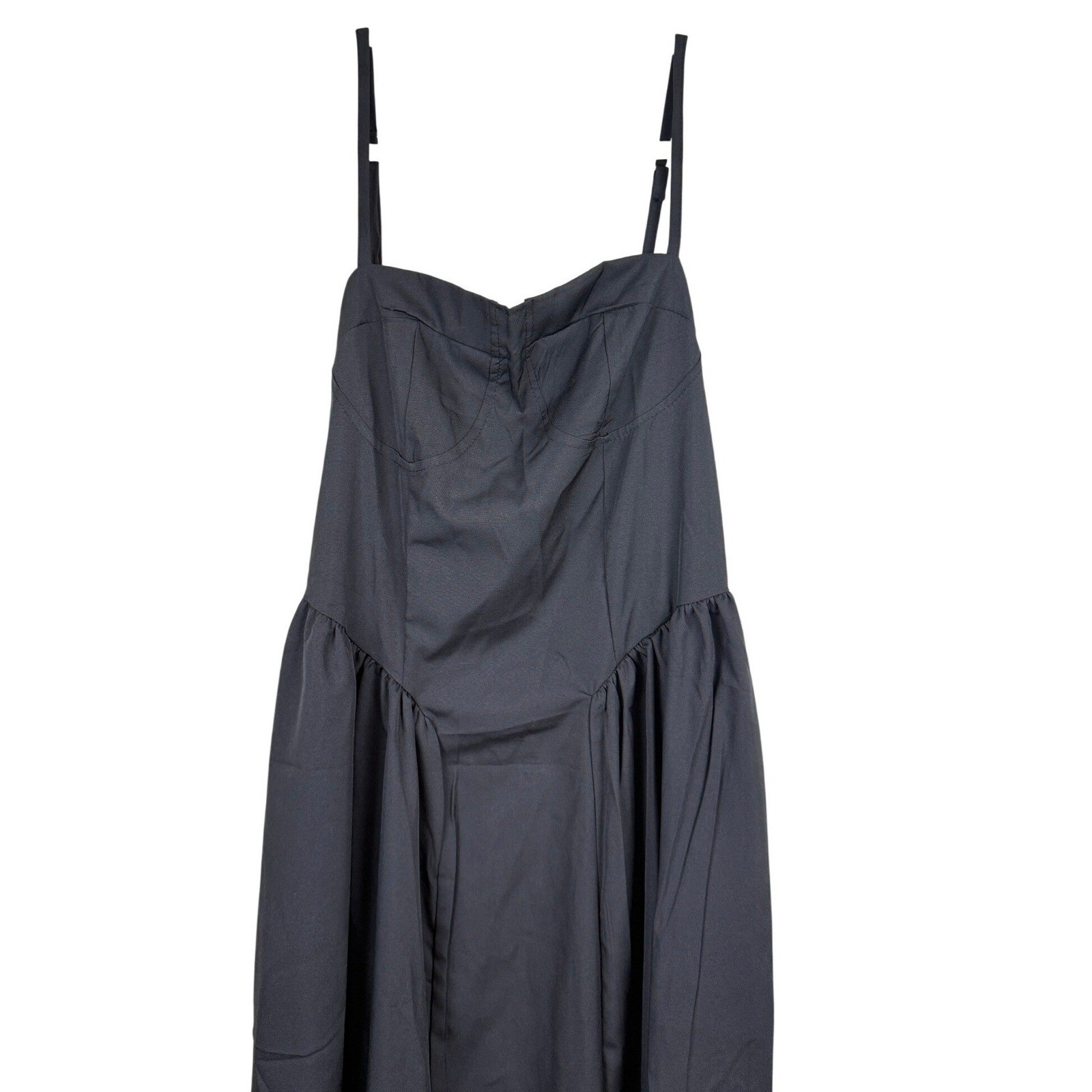 Basque Waist Midi Dress Size S Black Corset Bustier Dark Romantic Whimsigoth LBD