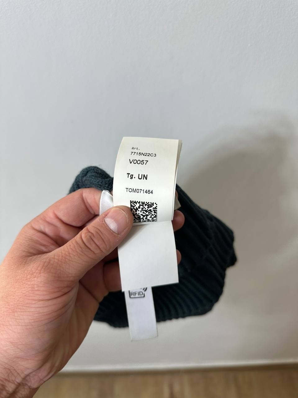 STONE ISLAND GREEN HAT RARE KNIT RIBBED