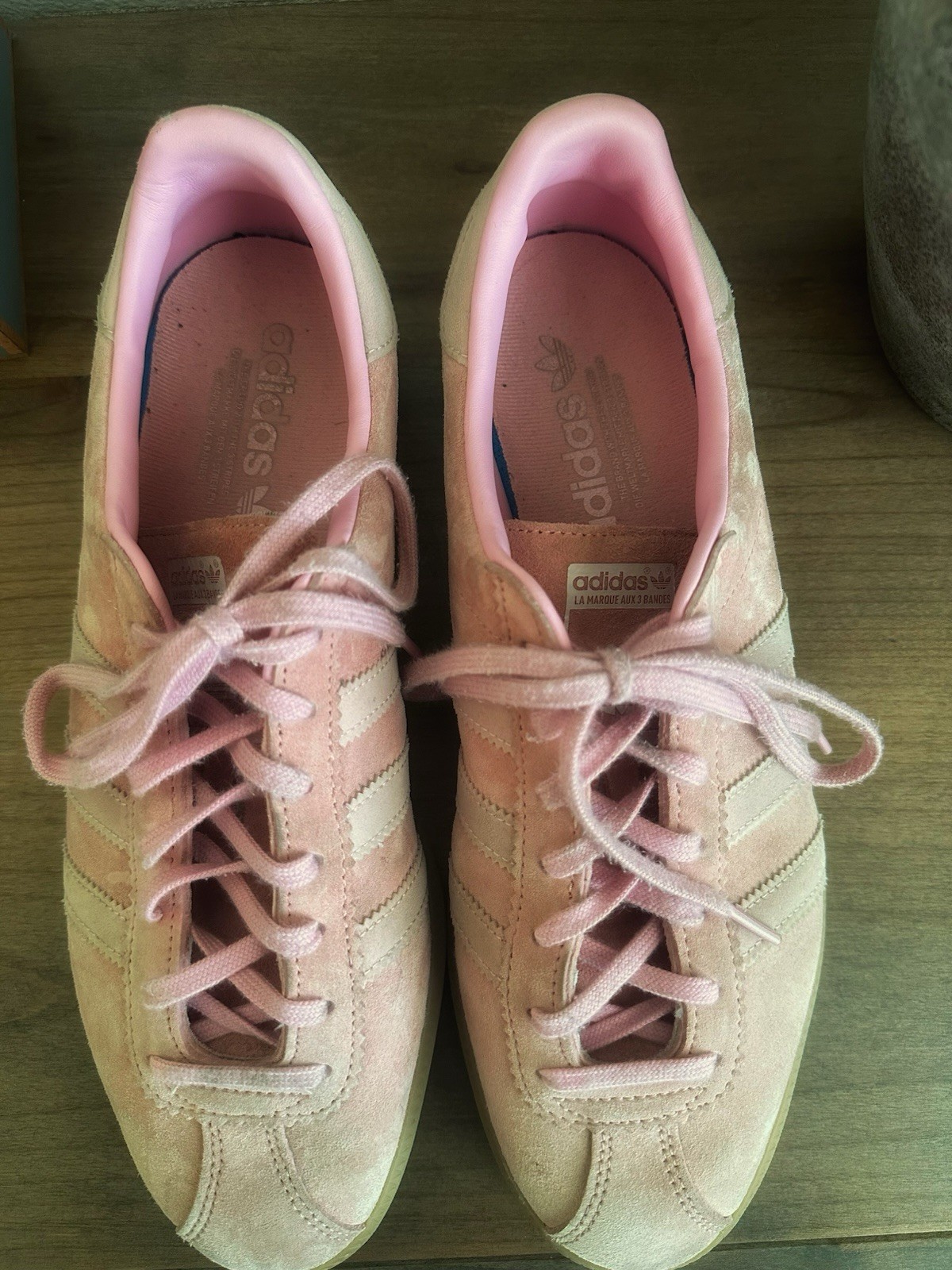 Pink Adidas Bermudas suede shoes
