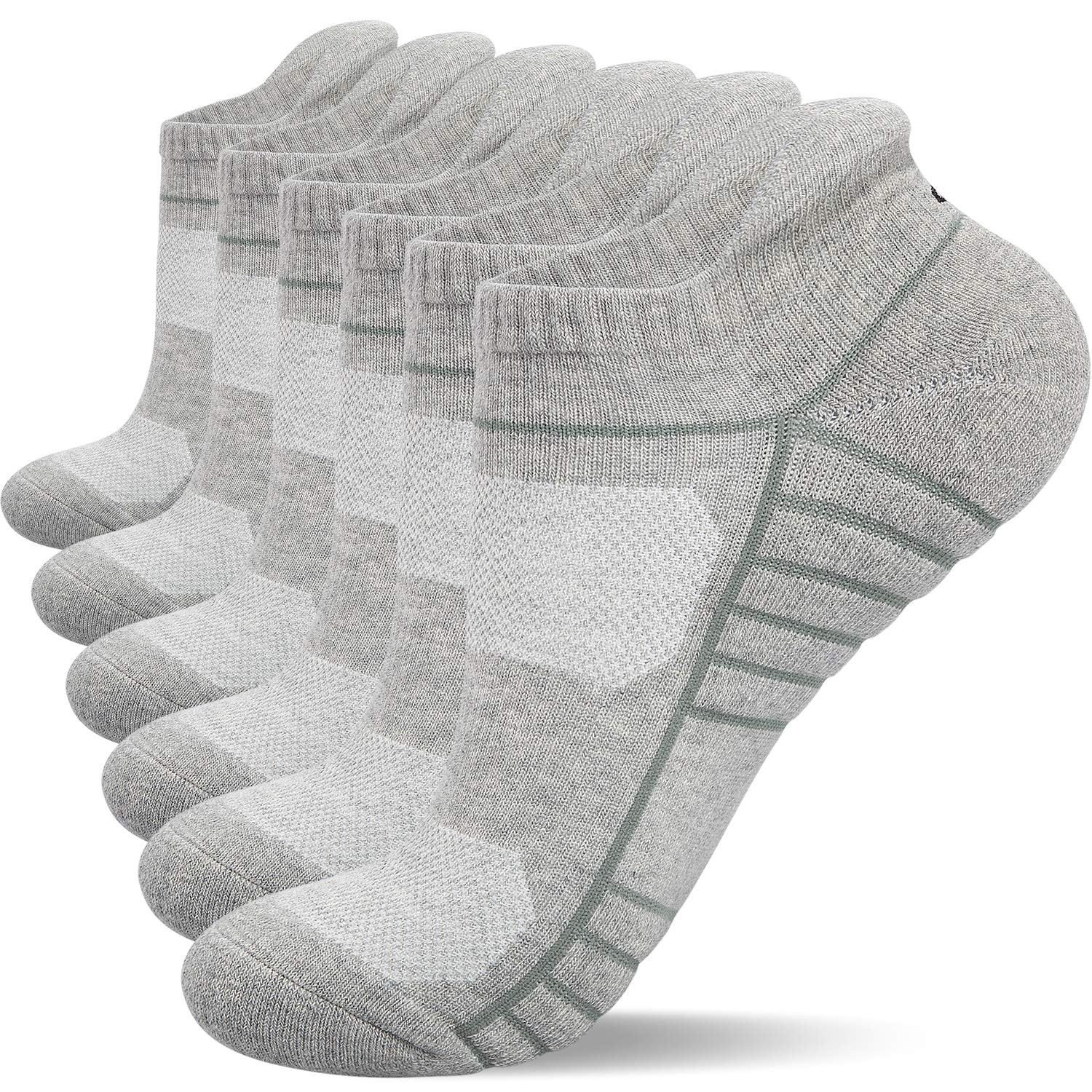 Athletic Ankle Socks, Low Cut Cushioned Anti-Blister Running Tab Sports Socks…
