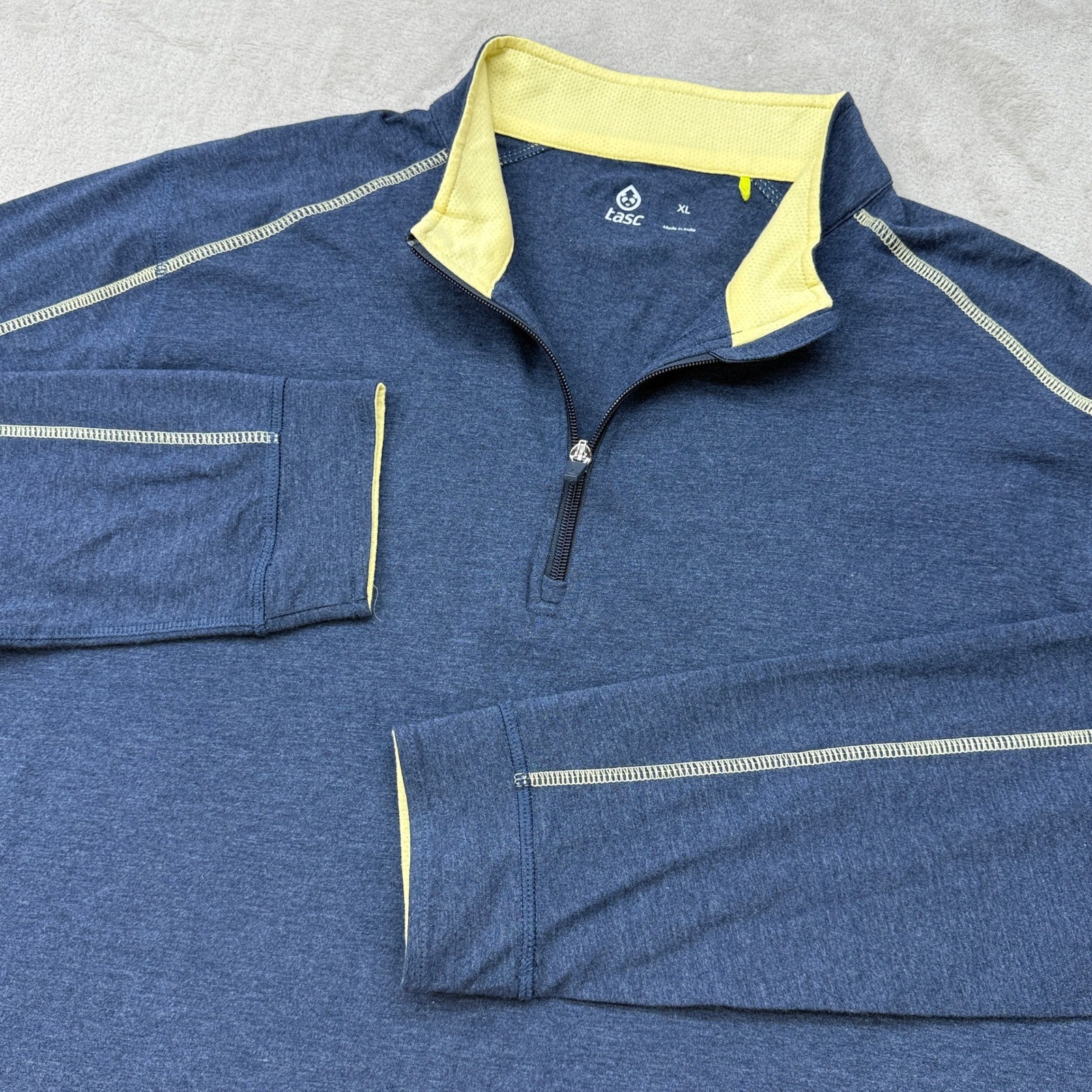 tasc Performance 1/4 Zip Pullover Mens XL Bamboo Blend Activewear Long Sleeve