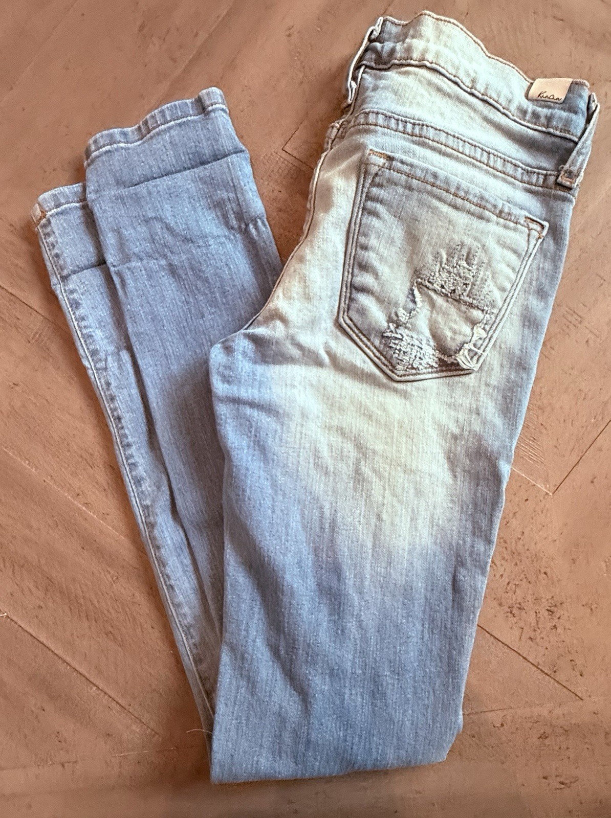 Womens kancan distressed skinny jeans size 25