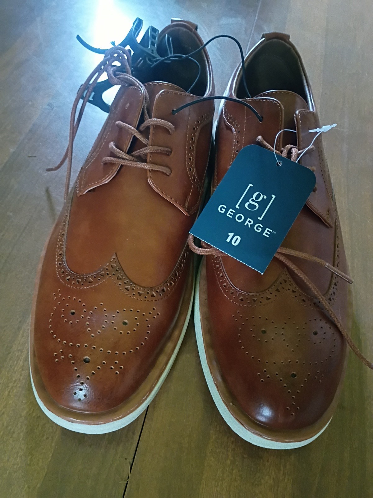 George Jonaah Wingtip Oxford Dress Shoes Size 10 Memory Insole True To Size Fit