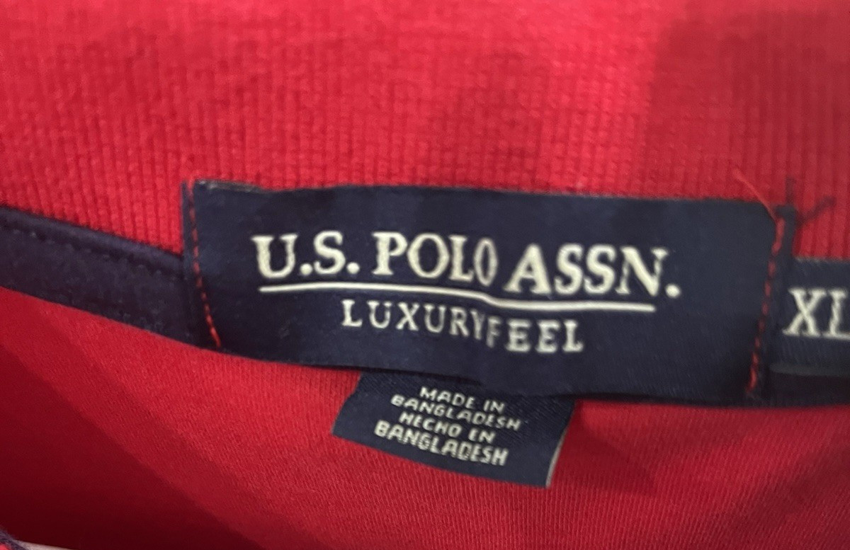 US Polo Assn Golf Luxury Polo Short Sleeve Shirt Men’s XLarge Red 11C448 Cotton