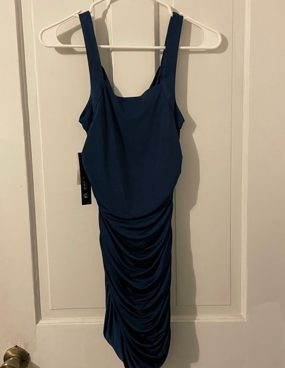 Goddnes Juniors M Teal Bodycon Scoop Neck Strappy Sleeveless Knit Dress