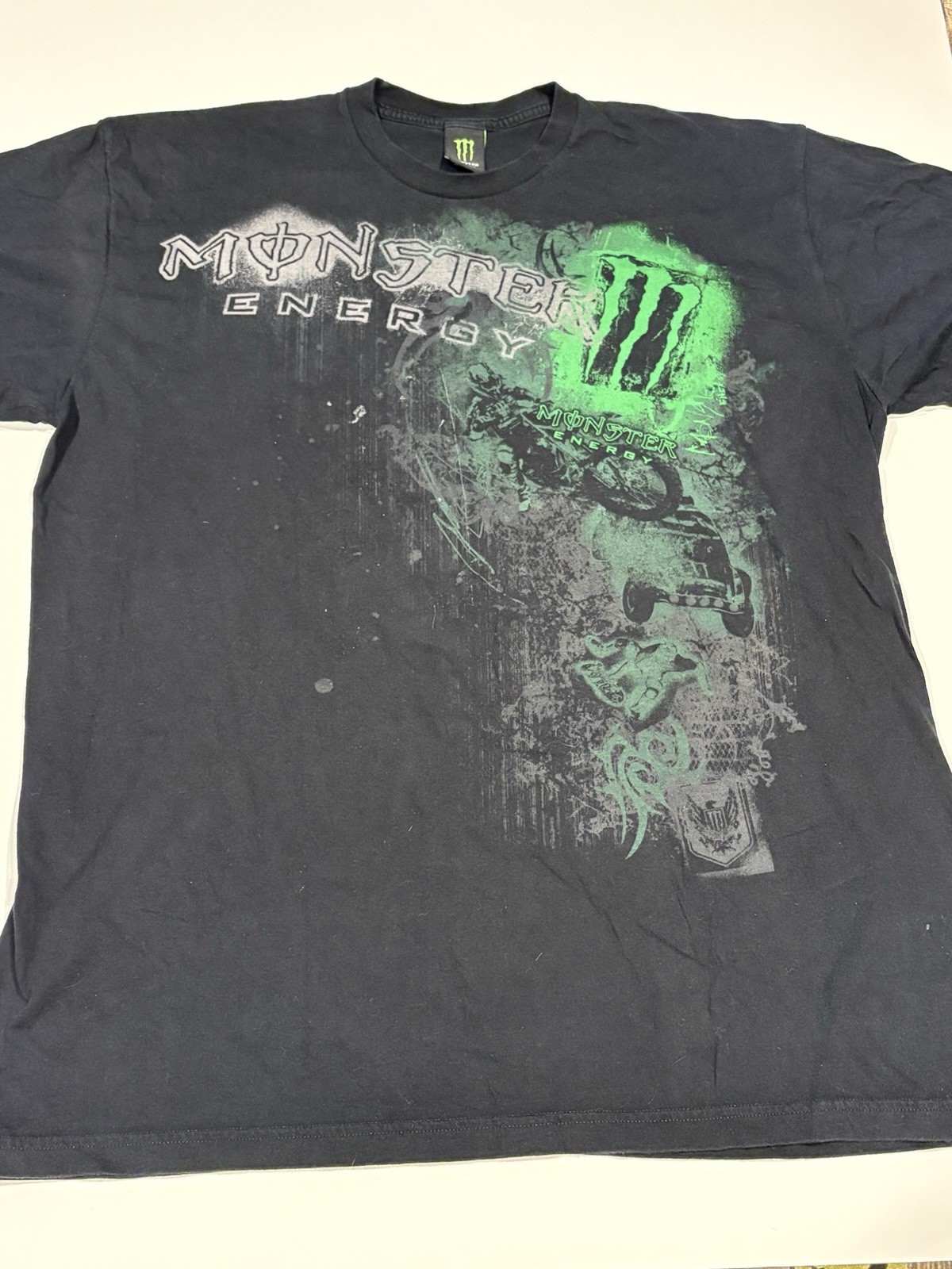 MONSTER ENERGY Drink Shirt 2X XXL Short Sleeve Black