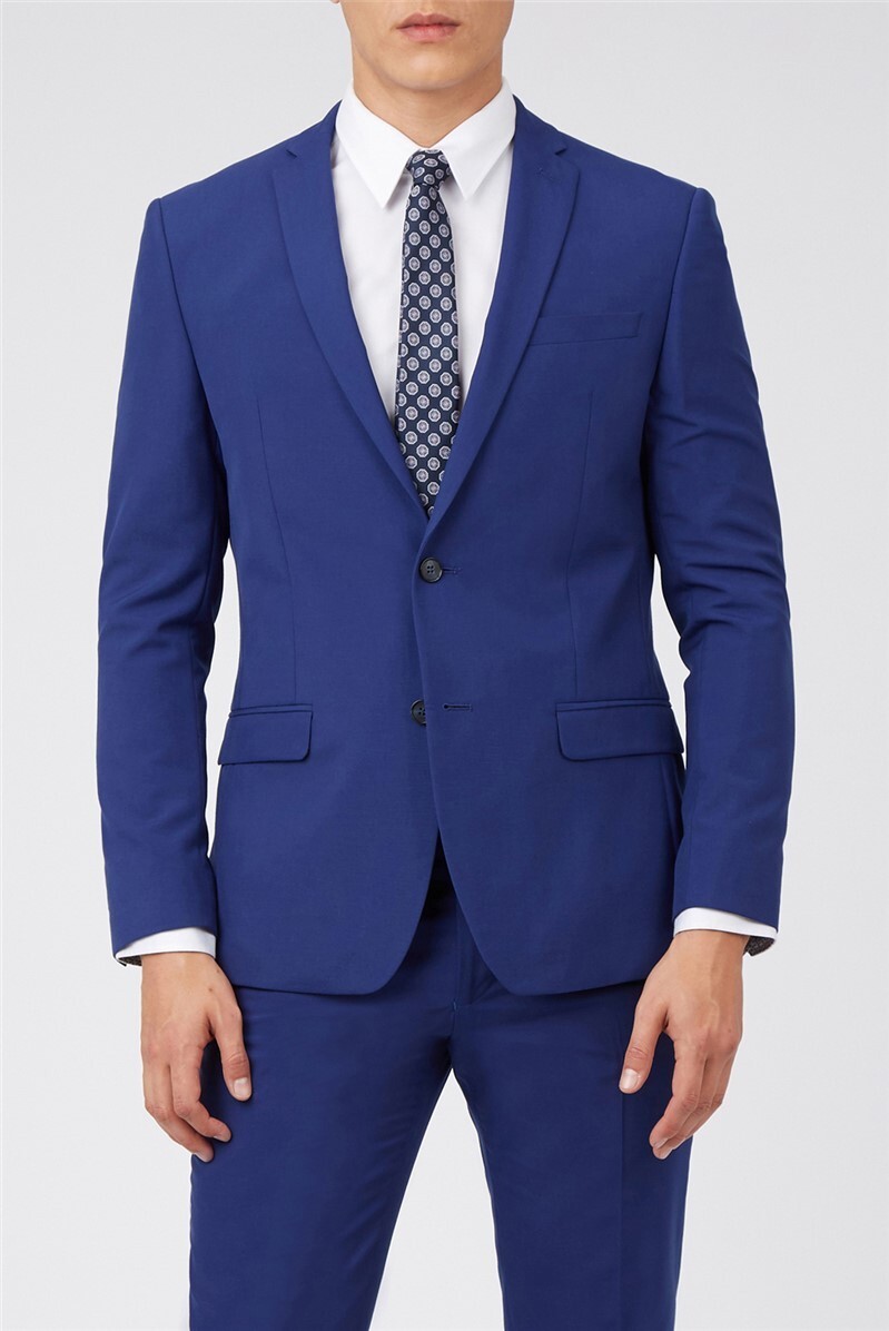 Limehaus Slim Fit Cobat Blue Suit Jacket, Size 44R BNWT