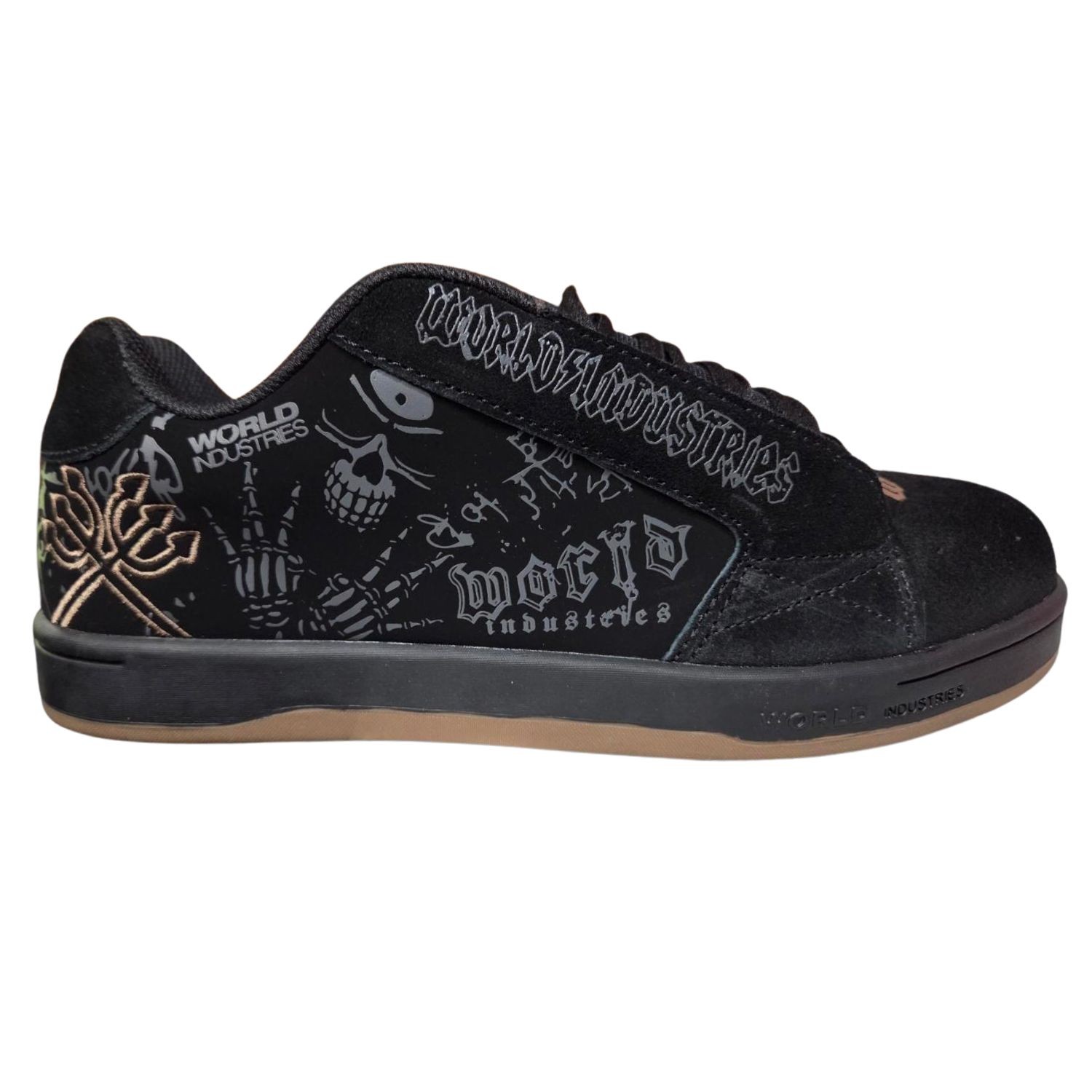 World Industries Mens Smith Skateboard Shoes, Black/Gray/Tan