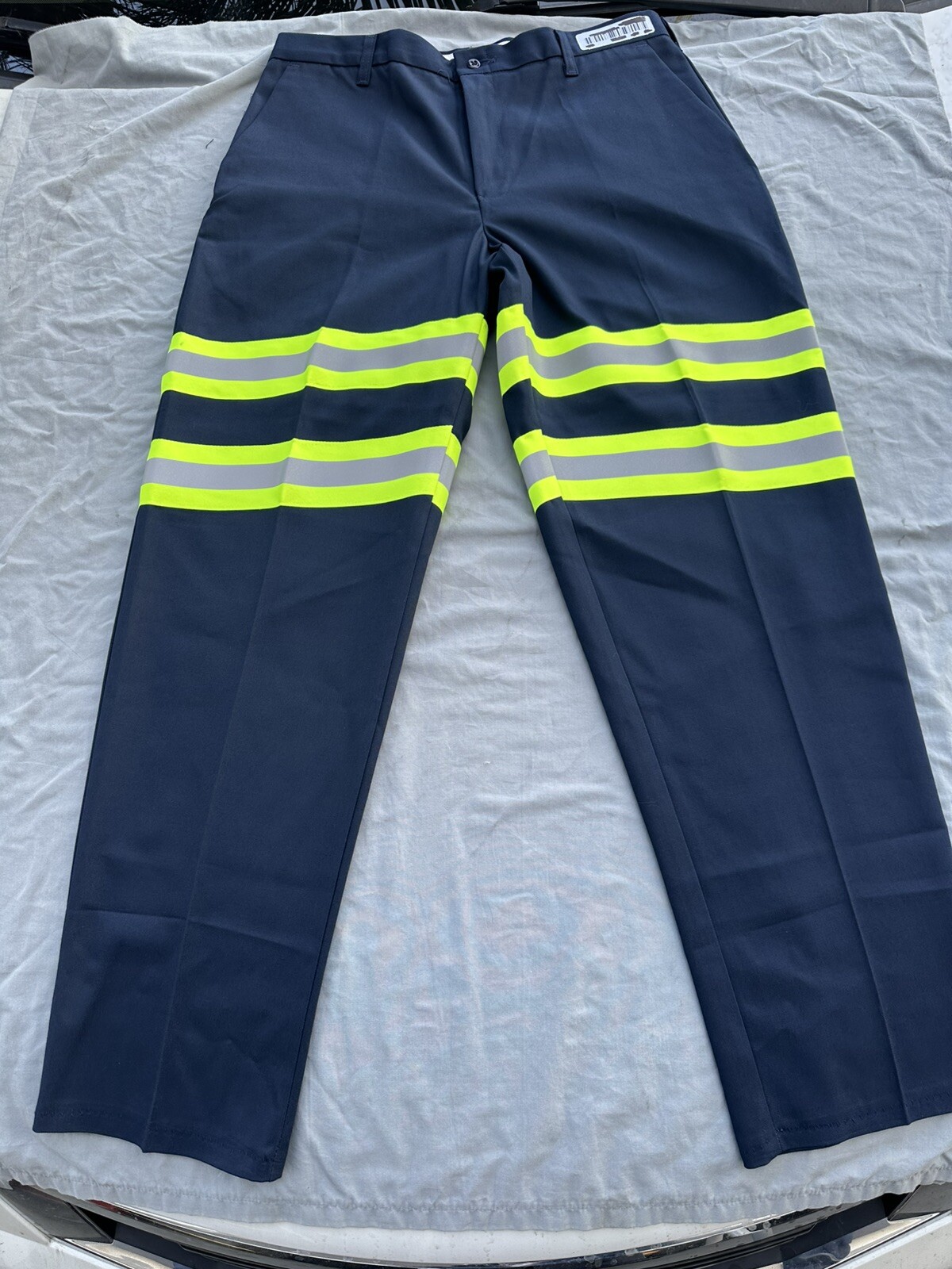 2 Cintas comfort flex High Visibility Safety Work pants 36×32 Navy Blue 59945-20