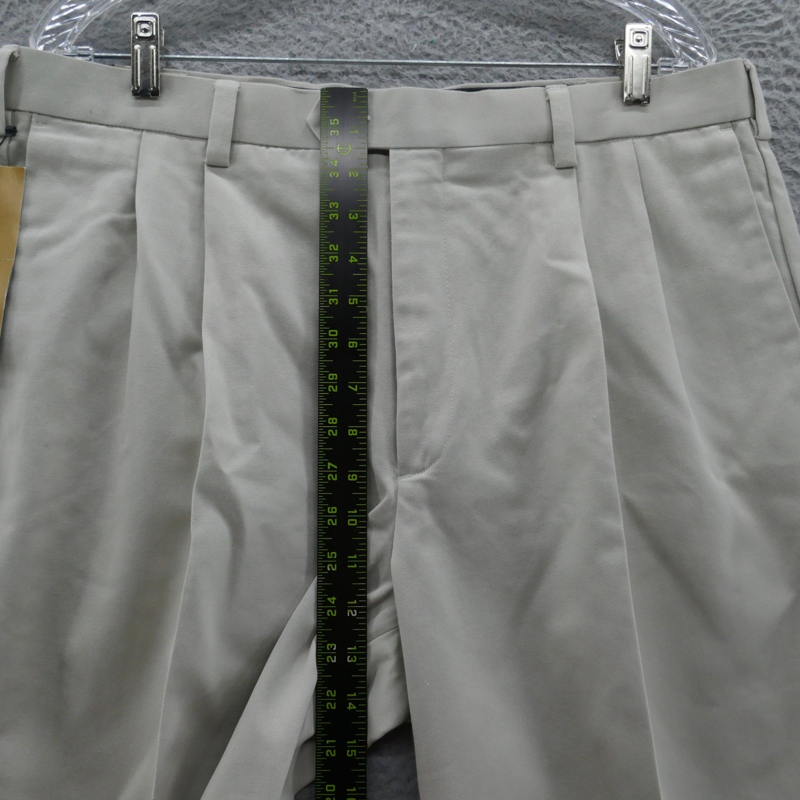 Savane Select Edition Mens Beige Pleated Cuffed Cotton Dress Pants 36×30 NEW