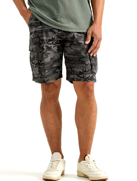 Mens Wrangler Cargo Shorts with Stretch Camo Relaxed Fit Tech Pocket CHOOSE SIZE