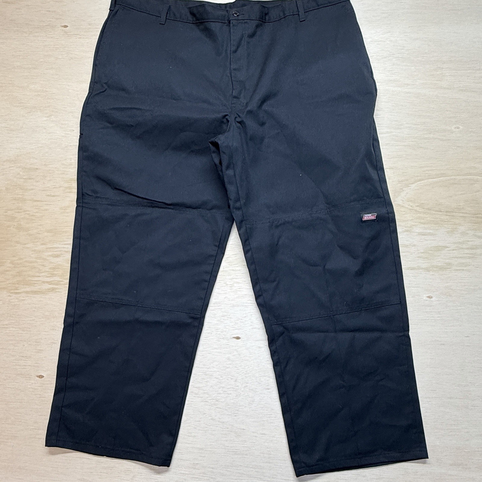Genuine Dickies Men’s Double Knee Work Pants Black 48×30 Loose Fit Tough Max