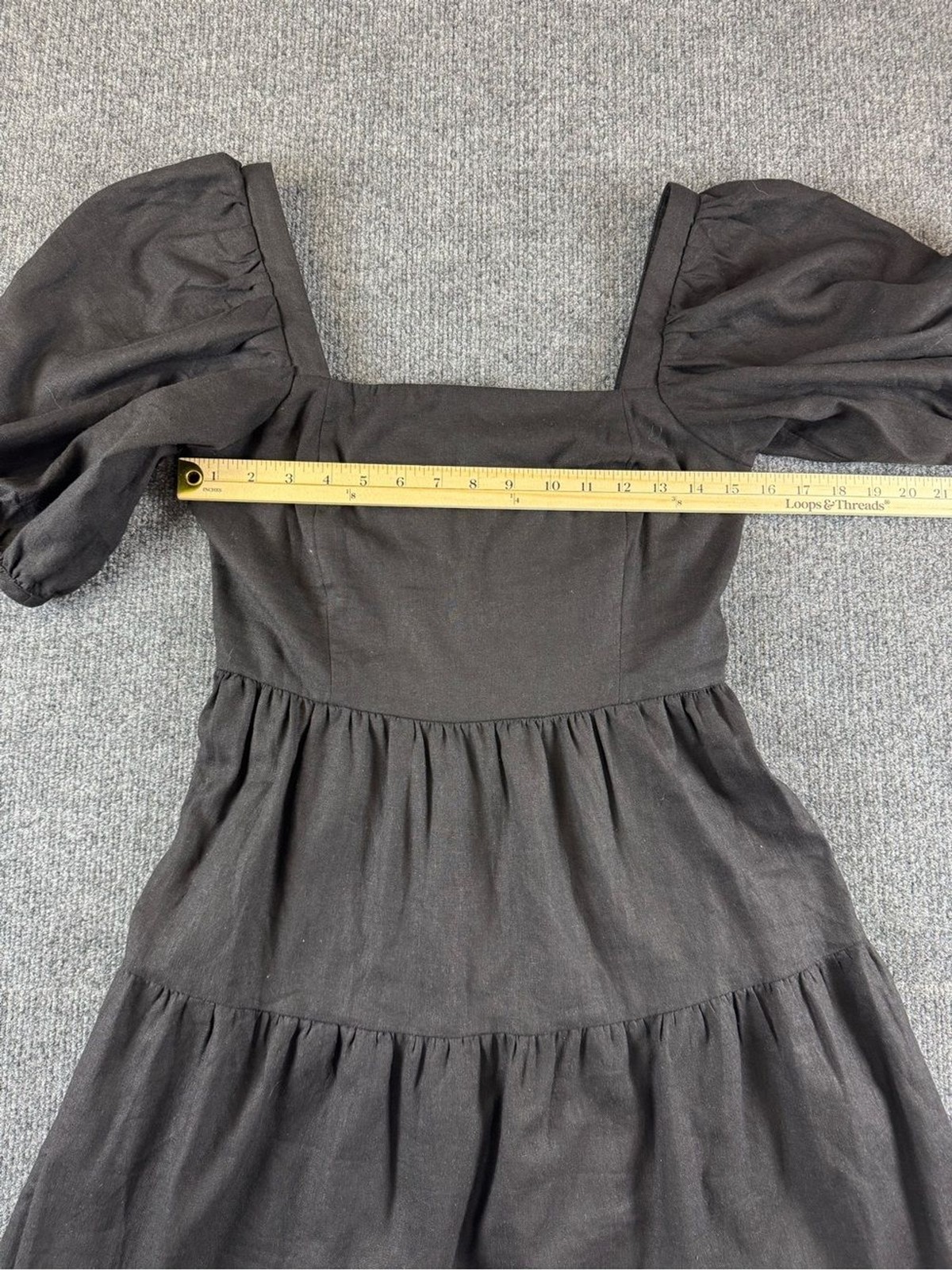 House of Harlow Puff Sleeved Square Neck Dress