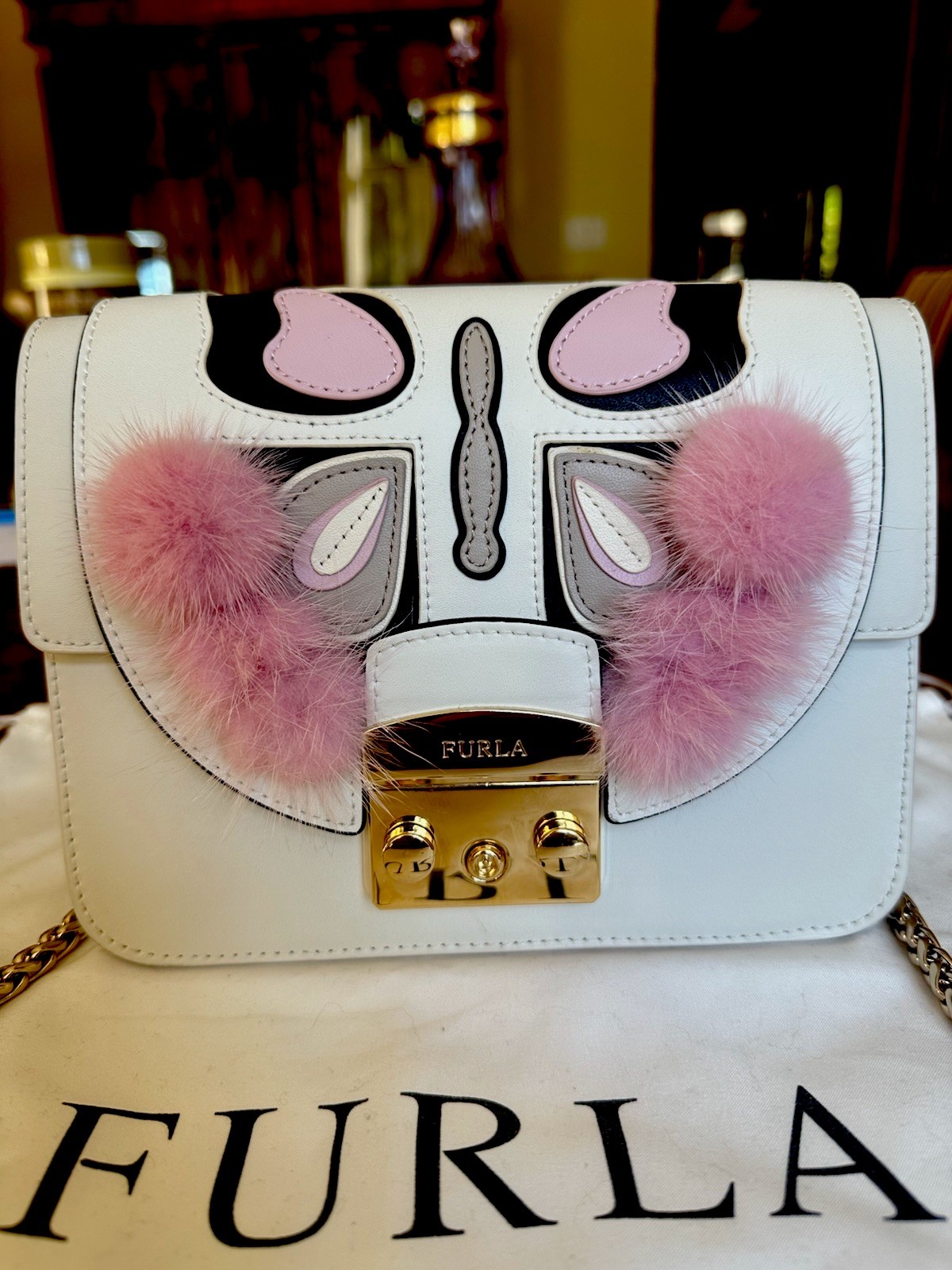 Furla Metropolis Crossbody Leather Bag With 3 Interchangeable Covers