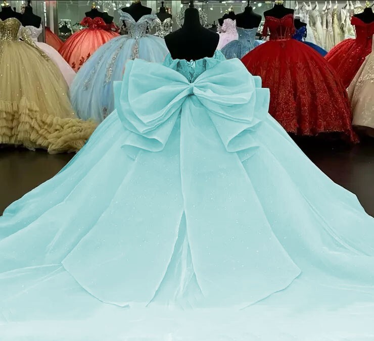 Big Bow for Quinceanera Dresses Sweet 15 16 Dress Custom Color Birthday Party