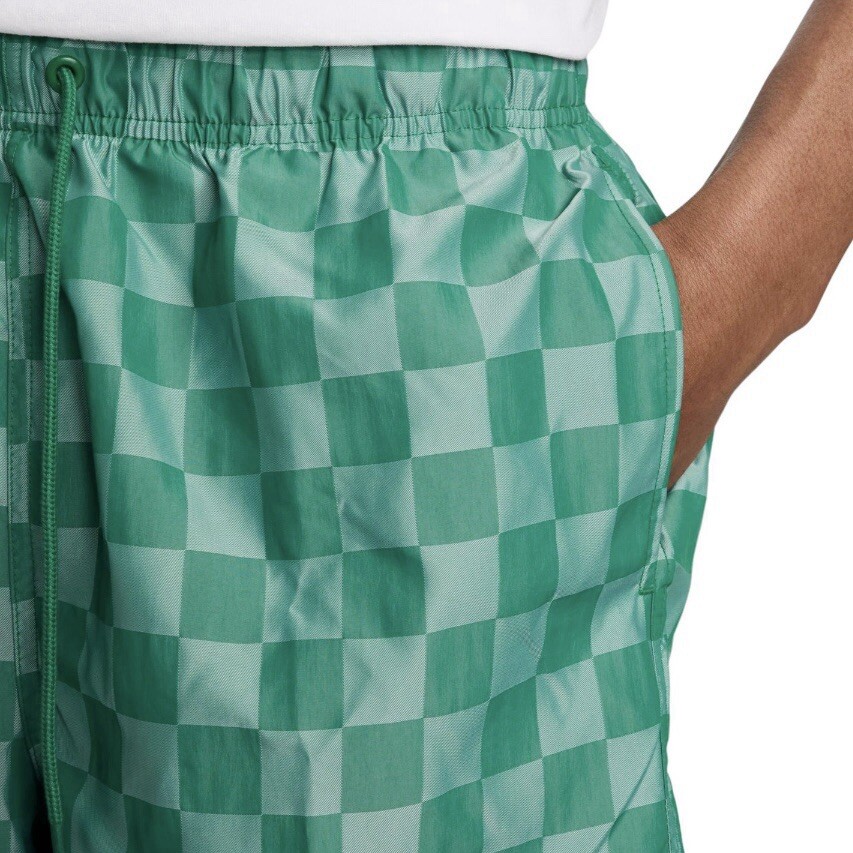 Nike Shorts Sz Large Mens Malachite Green White Club Flow Checkers $60