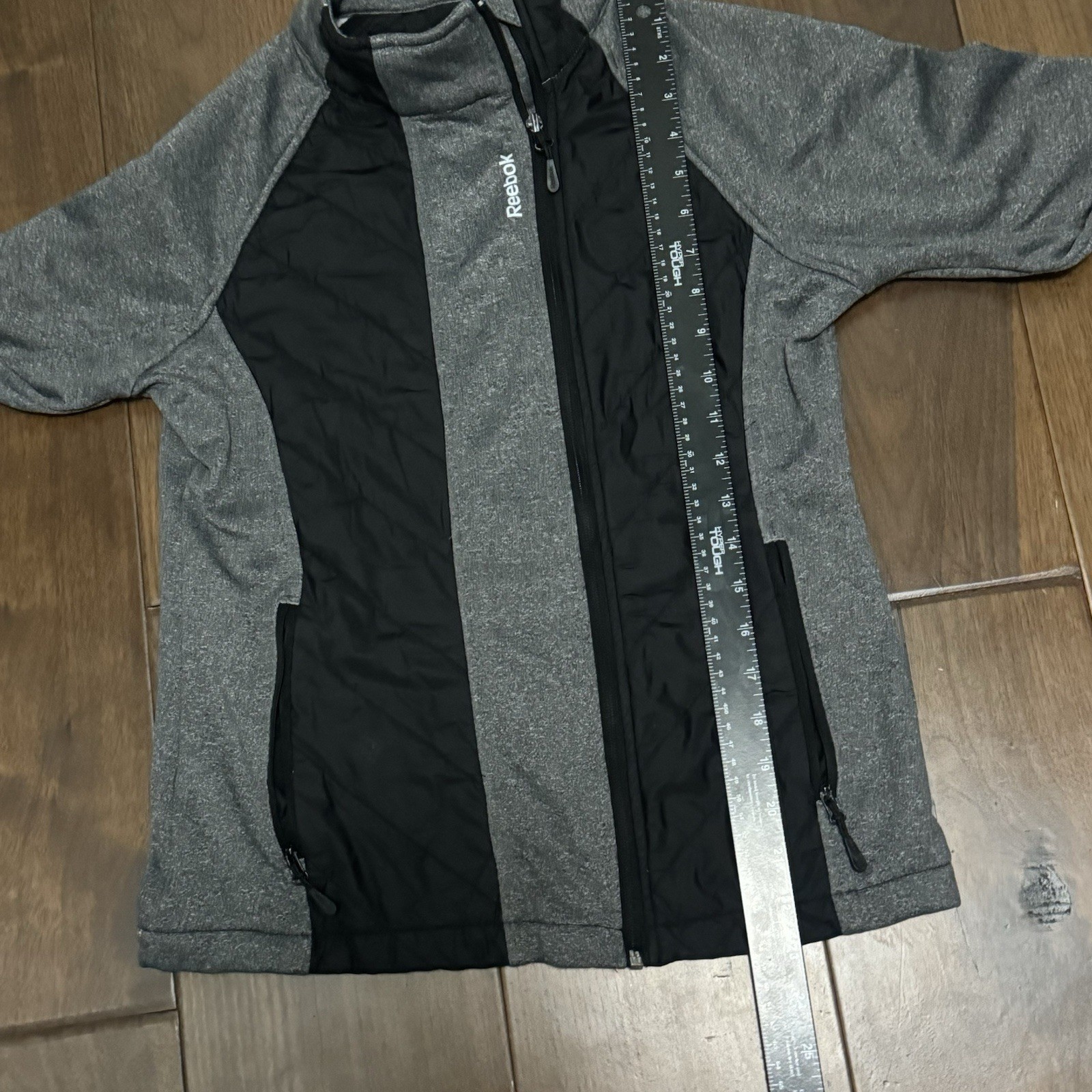 Reebok Womens Alpine Gray Quilted Classic Cut Coat Athletic Jacket Size XS $85