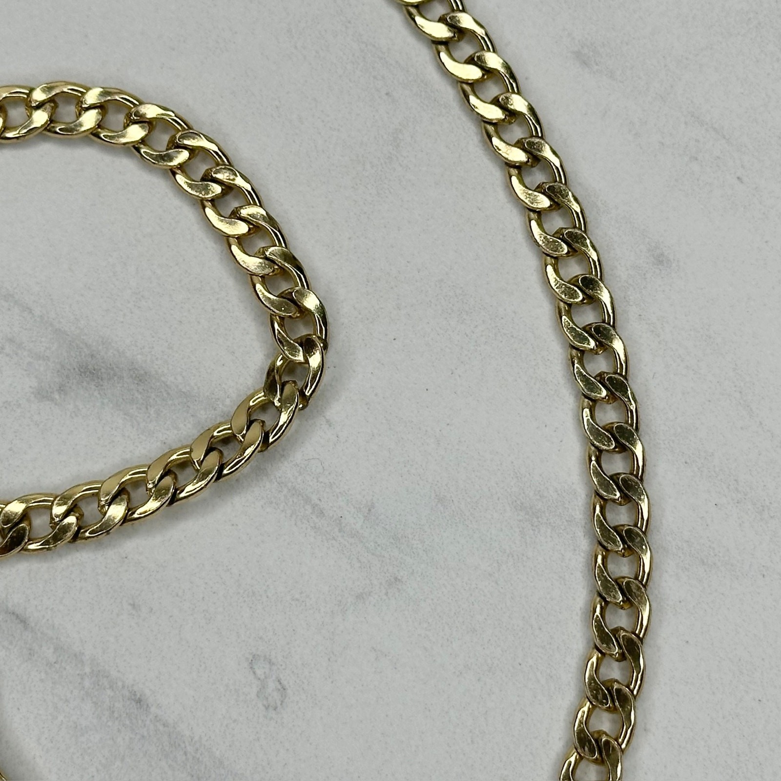 Gold Tone Flat Chain Link Purse Handbag Replacement Strap – 45″