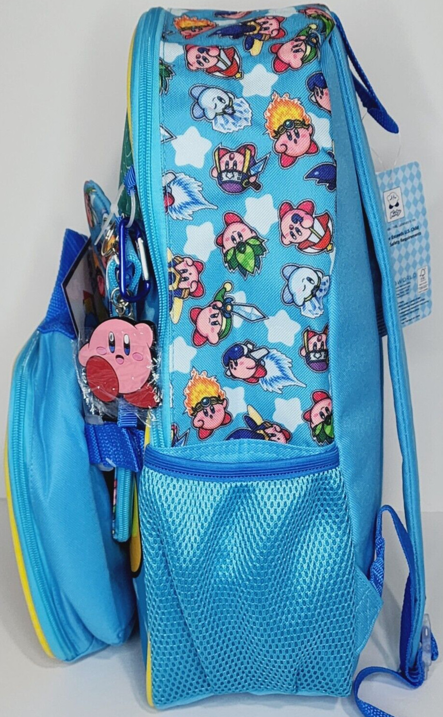 Nintendo Kirby 5-Piece Backpack Set Lunch Bag Supply Case Carabiner BRAND NEW