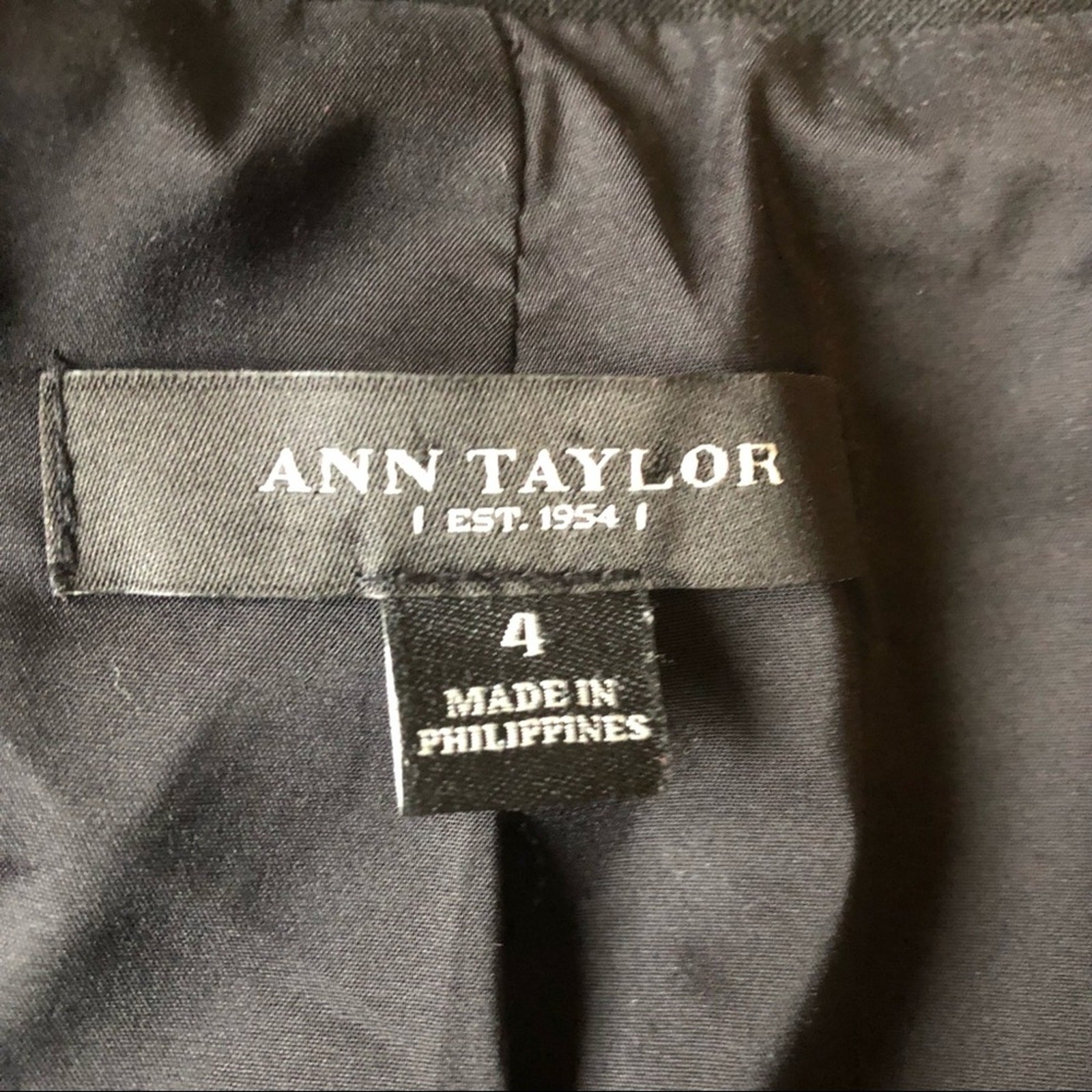 Ann Taylor lined jacket zip & button closure pockets button cuffs size 4