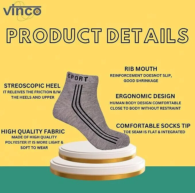 Wholesale Bulk Lots Men Ankle Quarter Casual Sport Socks Low Cut Size 9-11 10-13