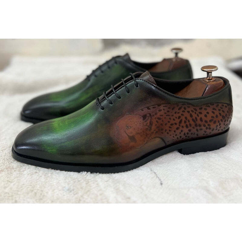 CLASSIC WHOLECUT HAND FINISHED TIGER LOAFERS ANTIQUE (Made To Order)