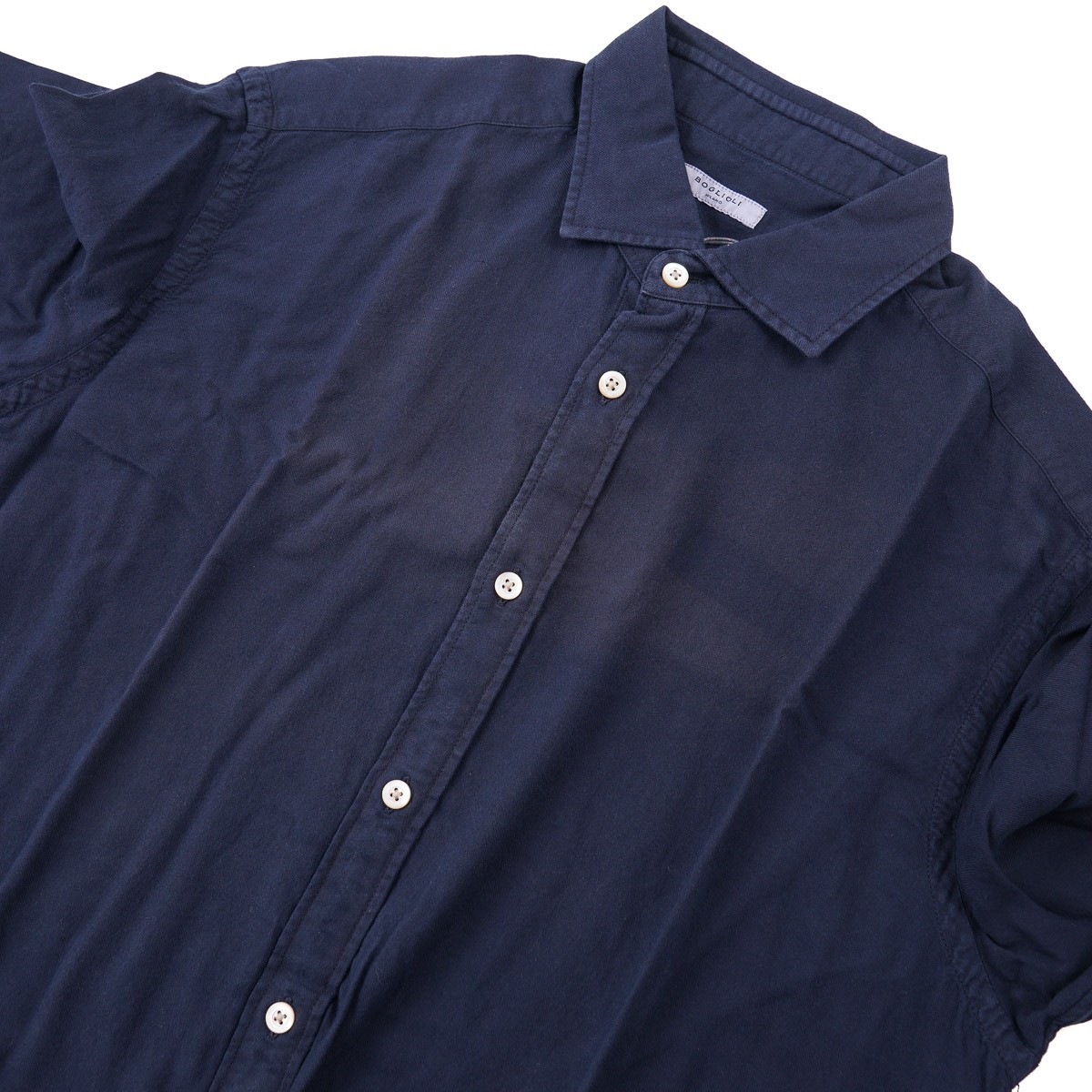 Boglioli Navy Blue Soft Cotton and Viscose Shirt L (Eu 42) NWT Imperfect