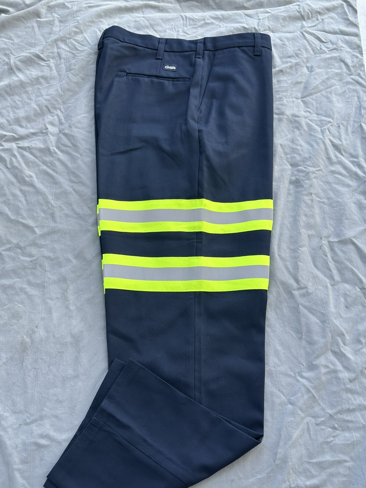 2 Cintas comfort flex High Visibility Safety Work pants 36×32 Navy Blue 59945-20