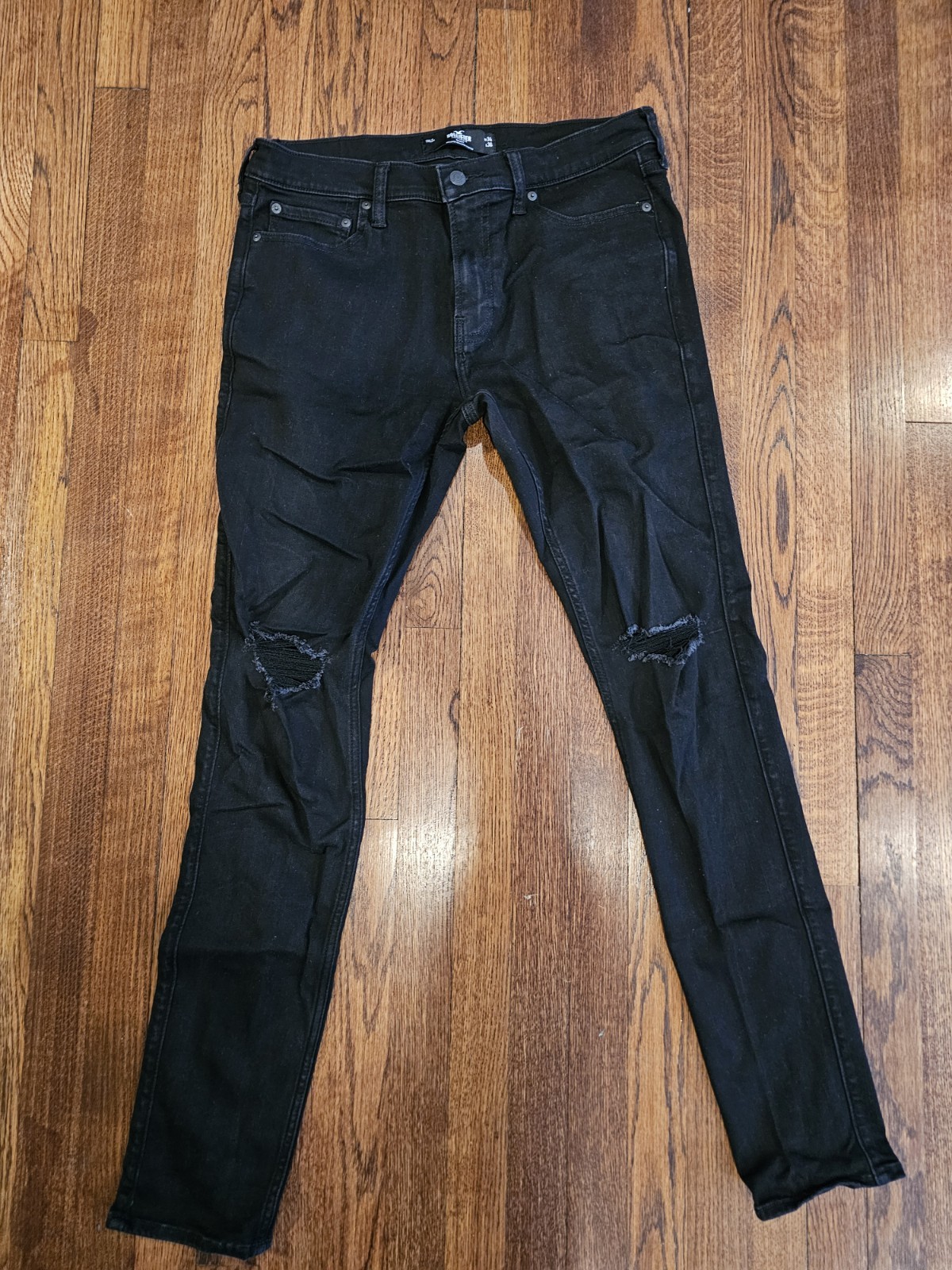 Mens Denim Jeans Hollister 34×36 Skinny Advanced Stretch