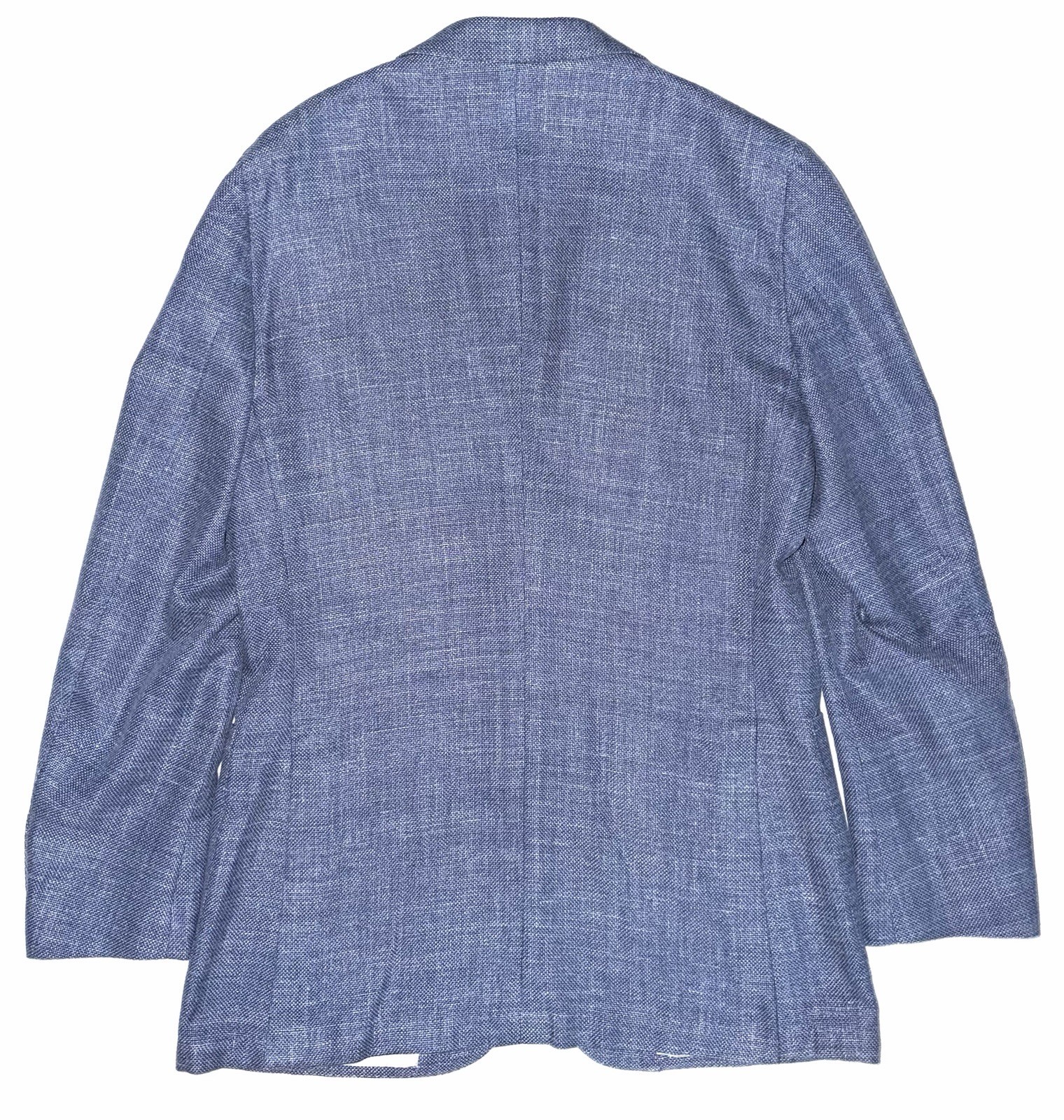 SUITSUPPLY Blue Slim Fit Havana Patch Wool Silk Linen Cashmere Hopsack Blazer 40