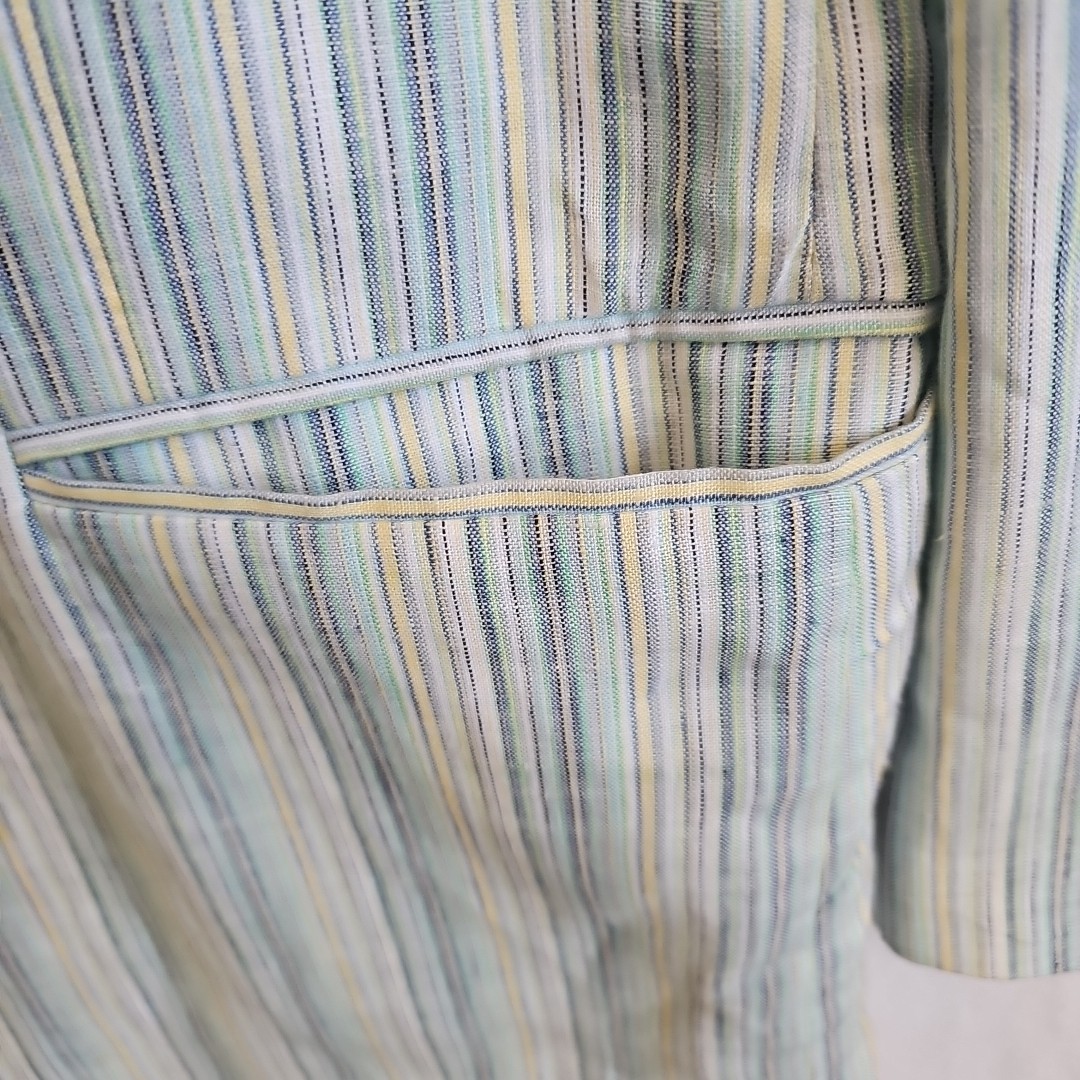 Haspel multicolor Stripe 100% Linen Sport Coat Blazer preppy ladcore. See Pics