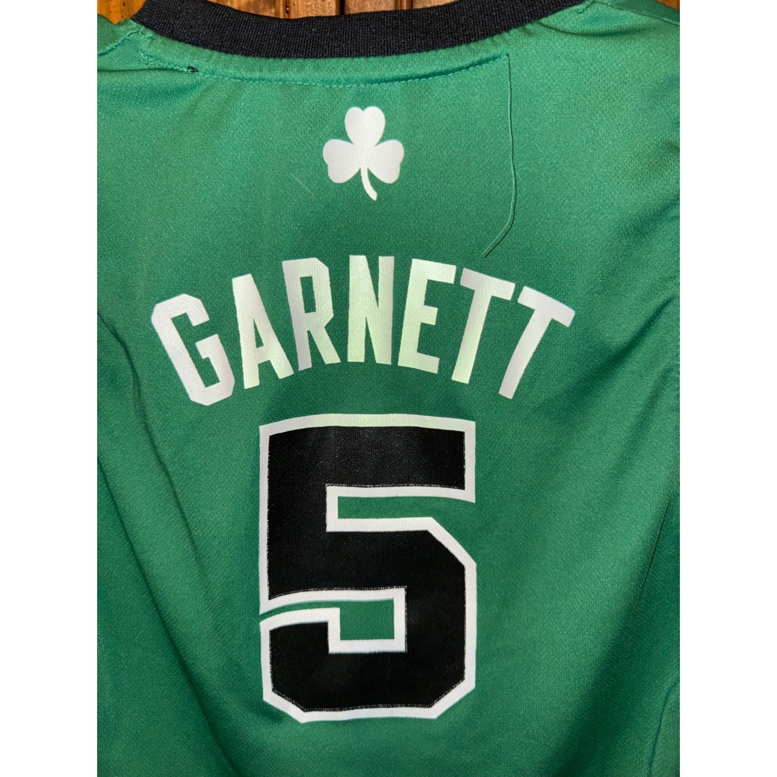 Adidas Kevin Garnett Boston Celtics NBA Jersey Youth Medium Green Black #5