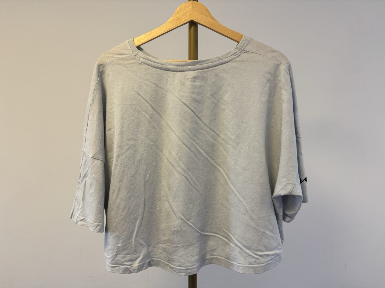Large Primark Disney Eeyore Oversized Crop Top T-Shirt UK 14-16 Blue 100% Cotton