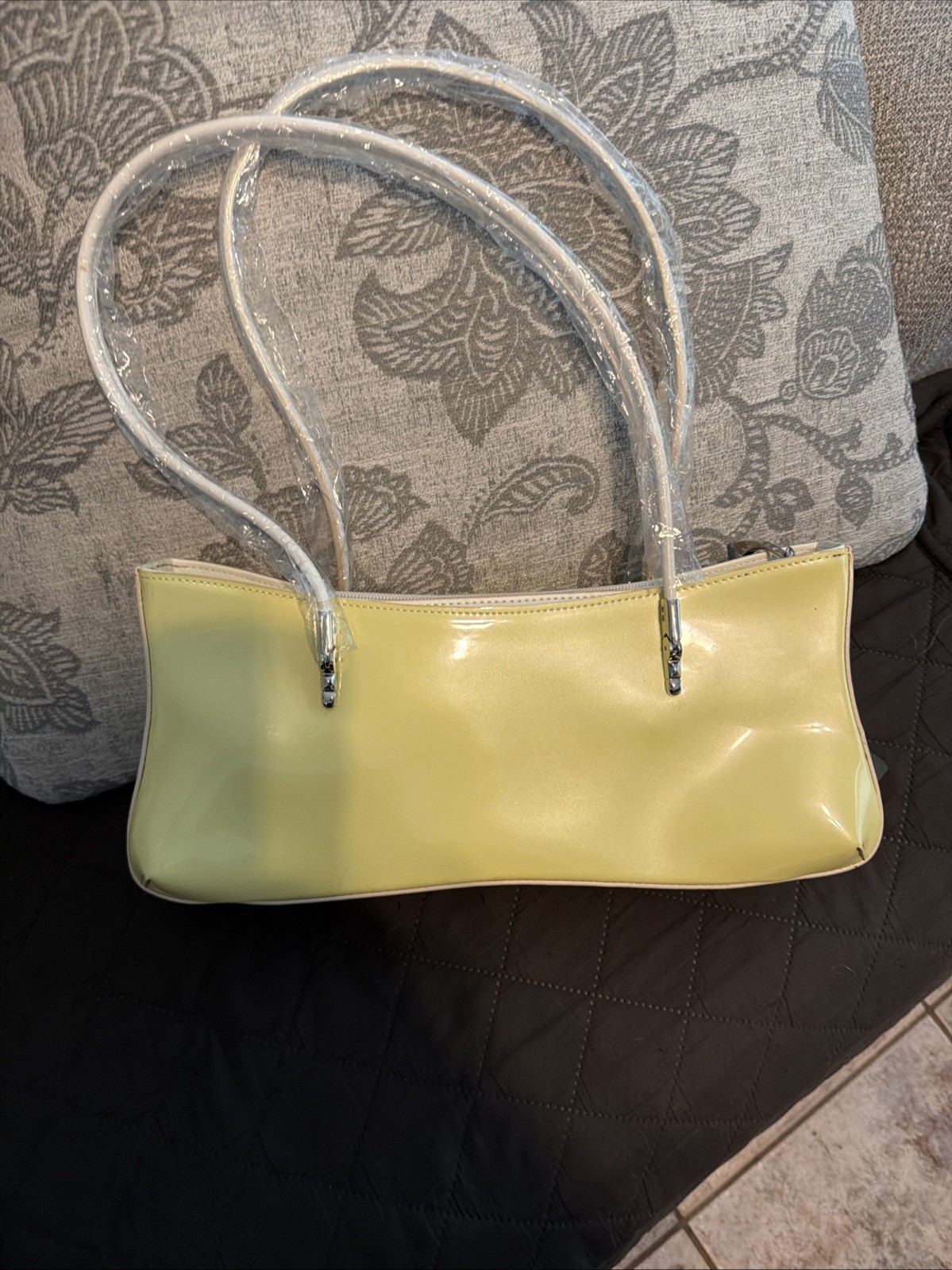 Beijo Buttery Yellow/Beige Purse New With Imperfections