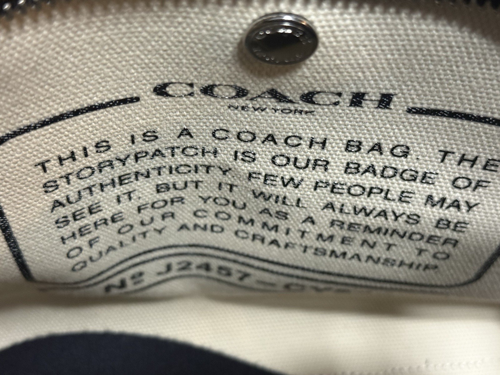 COACH Tote Bag With Bow Print Canvas