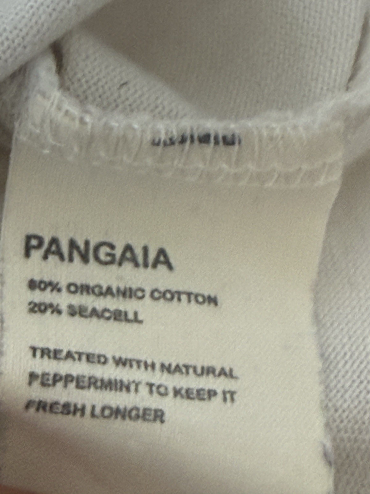 PANGAIA Men’s White Mock Neck Long Sleeve T-Shirt Organic Cotton Seacell
