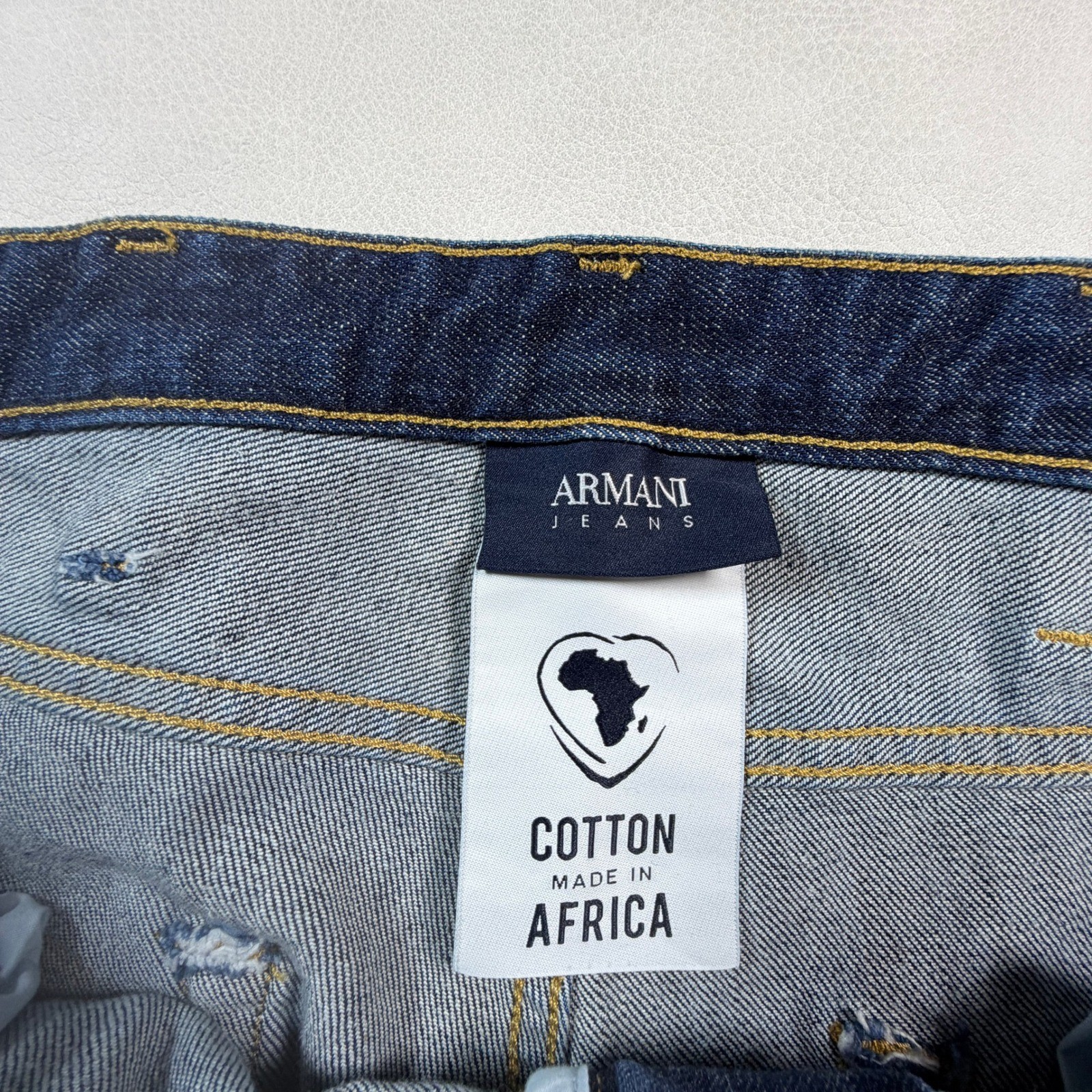 Armani Jeans Mens 38×31 Dark Wash Straight Leg Denim Pants 6Y6J45 6D31Z Blue