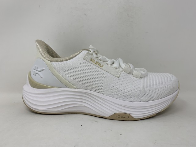 Women’s KURU ATOM 2, Bright White/Sand, 7 Medium US