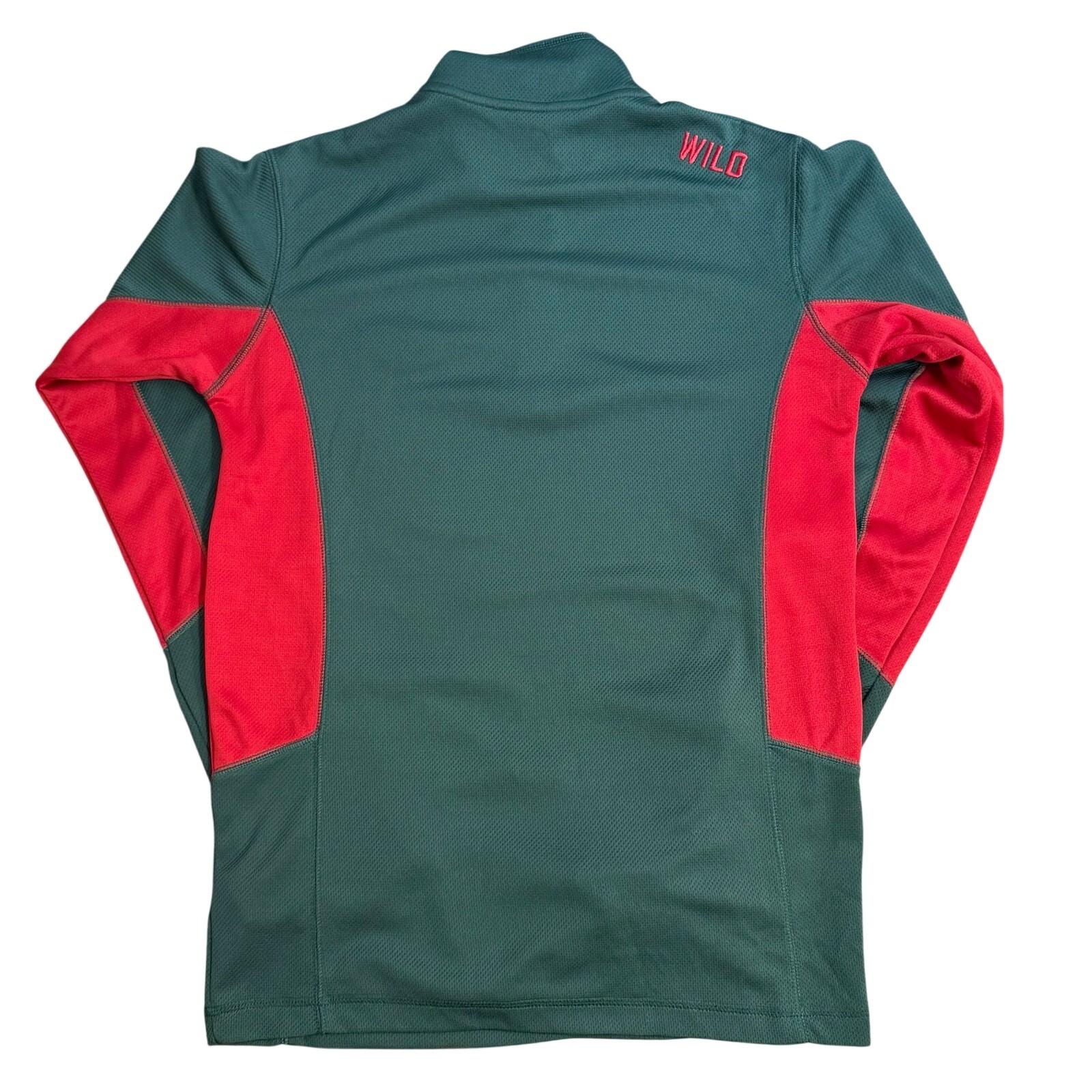 Minnesota Wild Pullover Hockey NHL 1/4 Zip Embroidered Mesh Size Unisex Medium