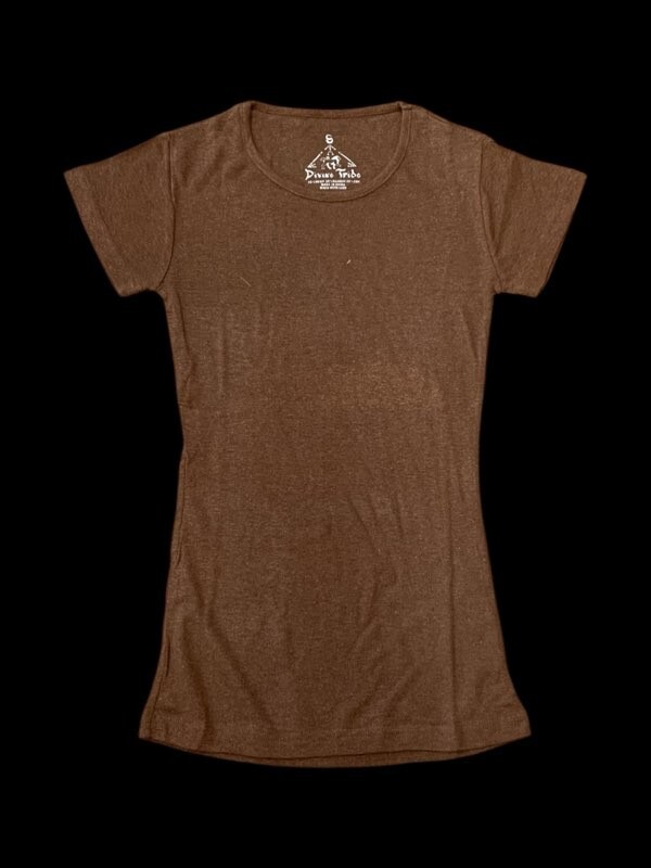 Divine Tribe Hemp Bamboo Soy Shirt Women’s Small Cocoa Brown Eco Organic Tee
