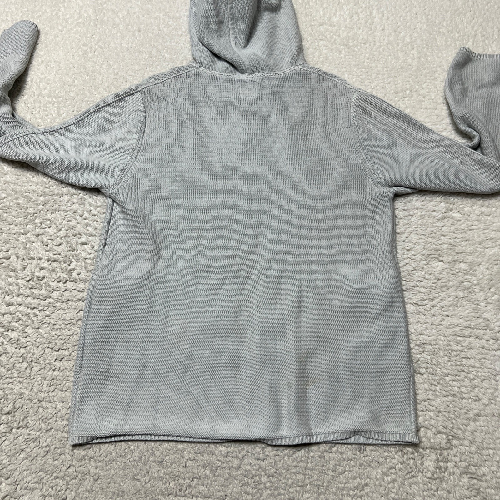 Strellson Jacket Men Extra Large Gray Knit Full Zip Sweater Hoodie Casual
