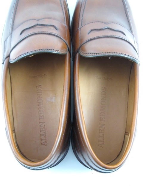 Allen Edmonds “Randolph 2.0” Leather Penny Loafers 8.5 EEE Dark Chili USA(783N)
