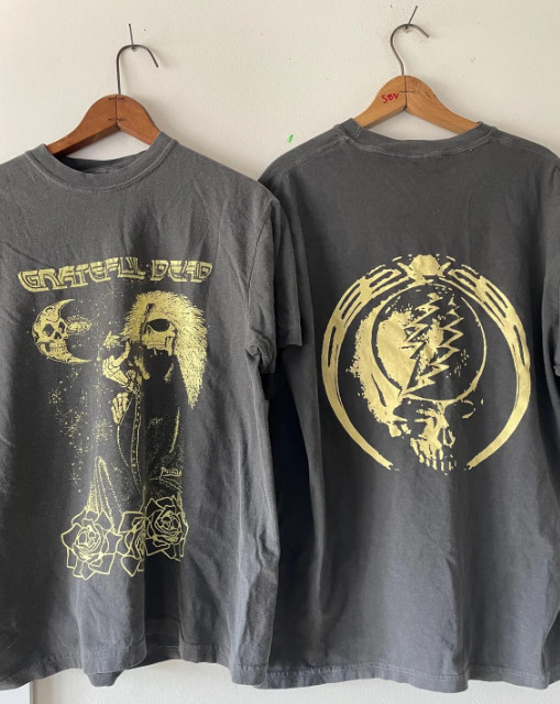 Deadhead T-Shirt 2 Sided Print Psychedelic Grateful Dead Company Shakedown Stree