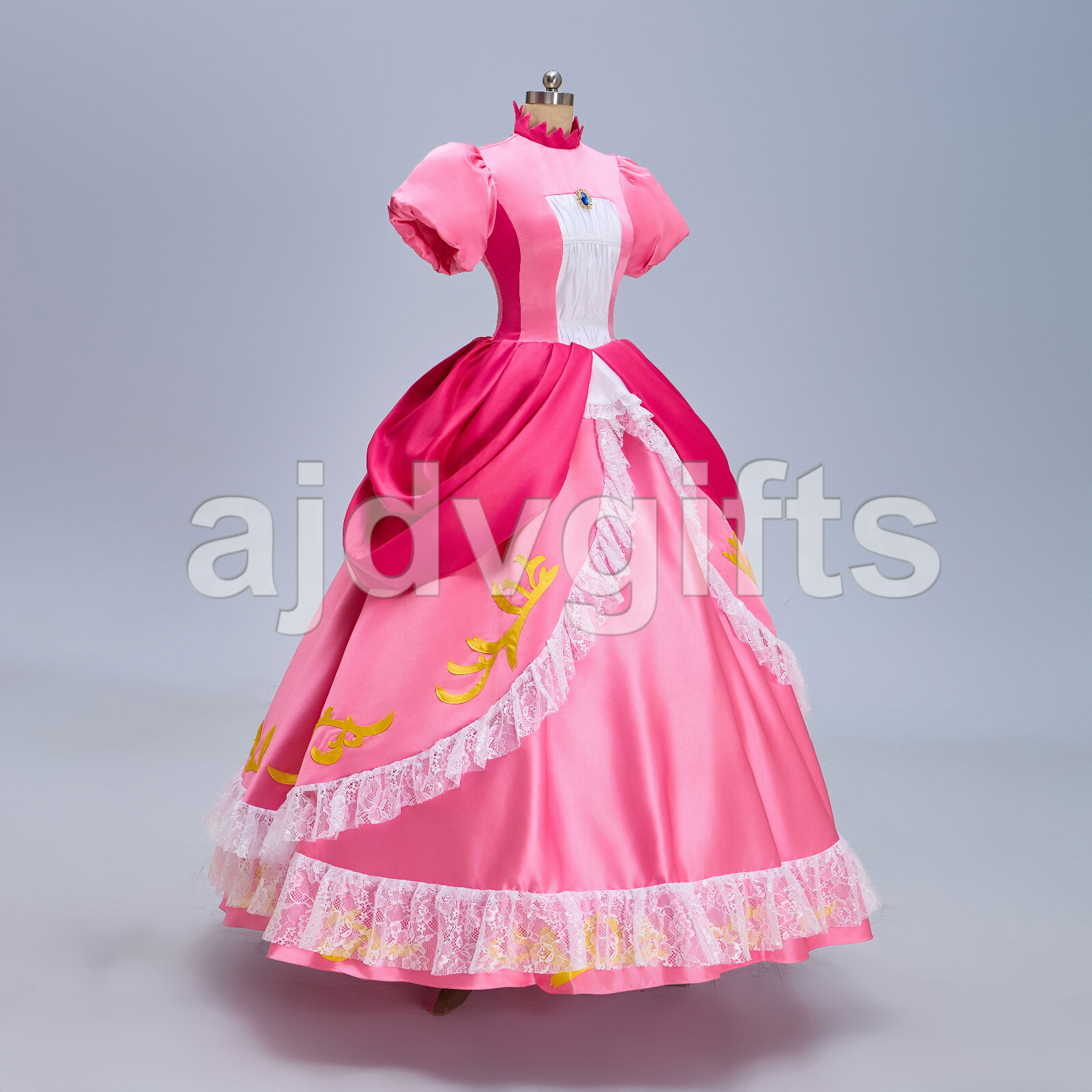 Princess Peach Costume | Princess Peach Dress for Cosplay & Christmas Parties |