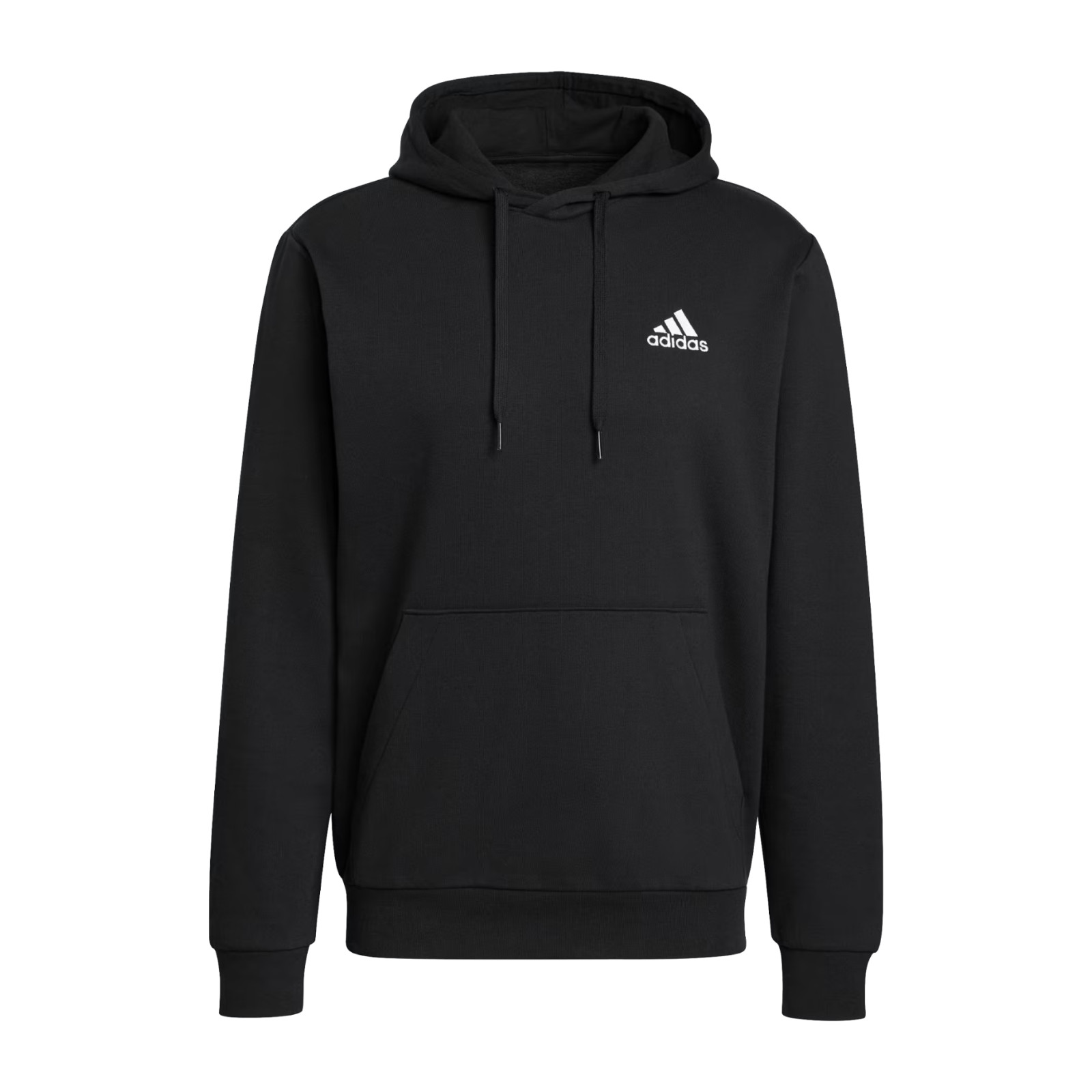 Adidas Essentials Feelcozy HD Logo Hoodie Sweatshirt Black White GV5294 S M XL
