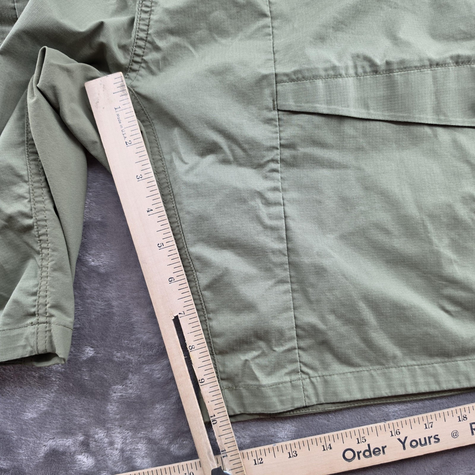 Fjallraven Specialized Shorts Mens 37 Green Cargo G-1000 Outdoor Hiking