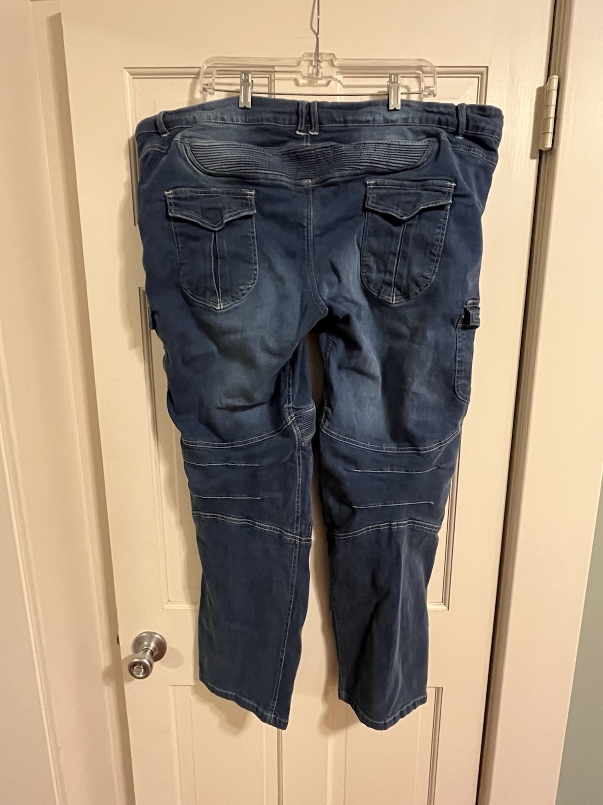 Milwaukee Leather Denim Biker Pants Jeans W/ Kevlar 46×32 Slim MDM5013 Blue