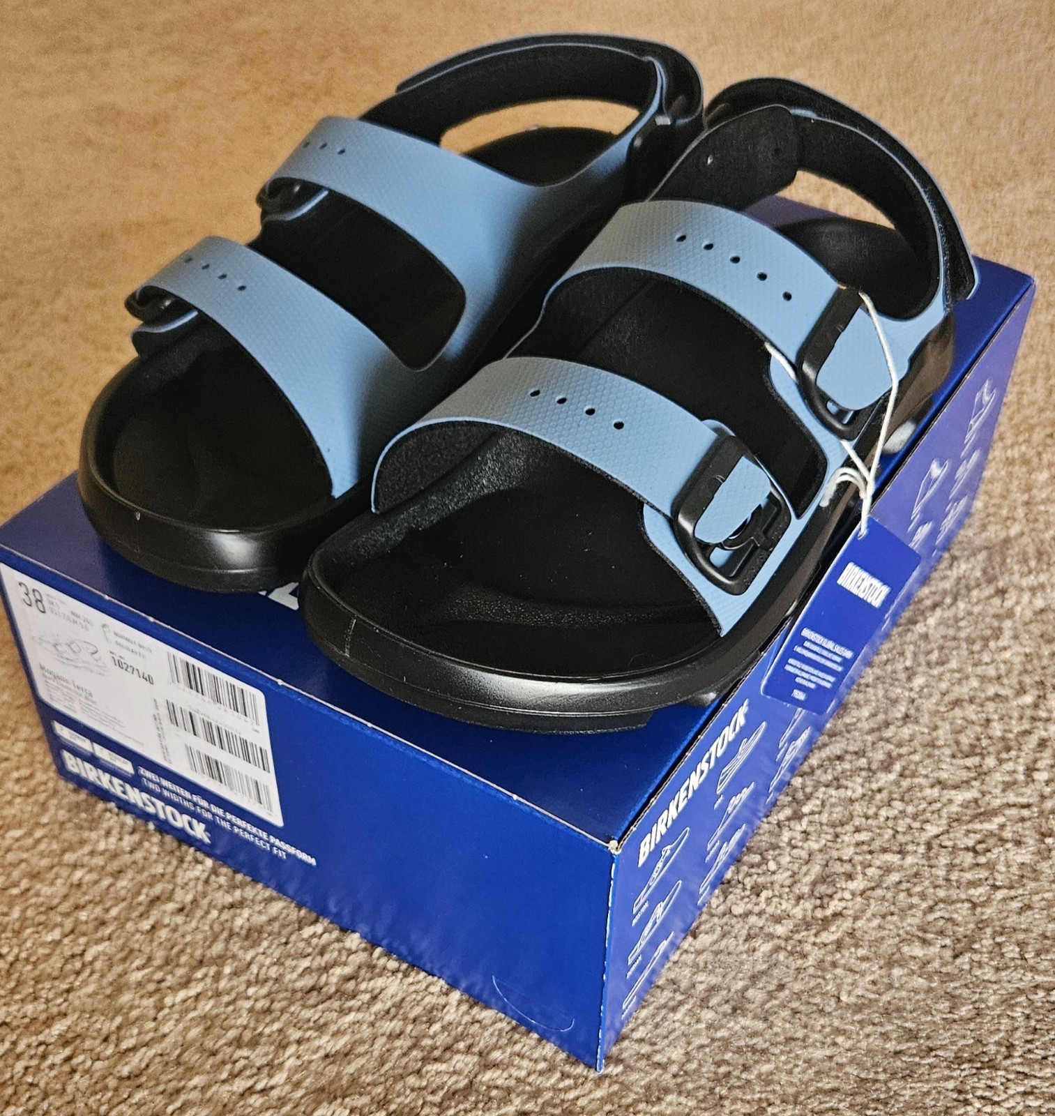 Birkenstock Mogami Terra Women’s Sz 7/M 5 Reg Fit Apex Elemental BLUE NEW IN BOX