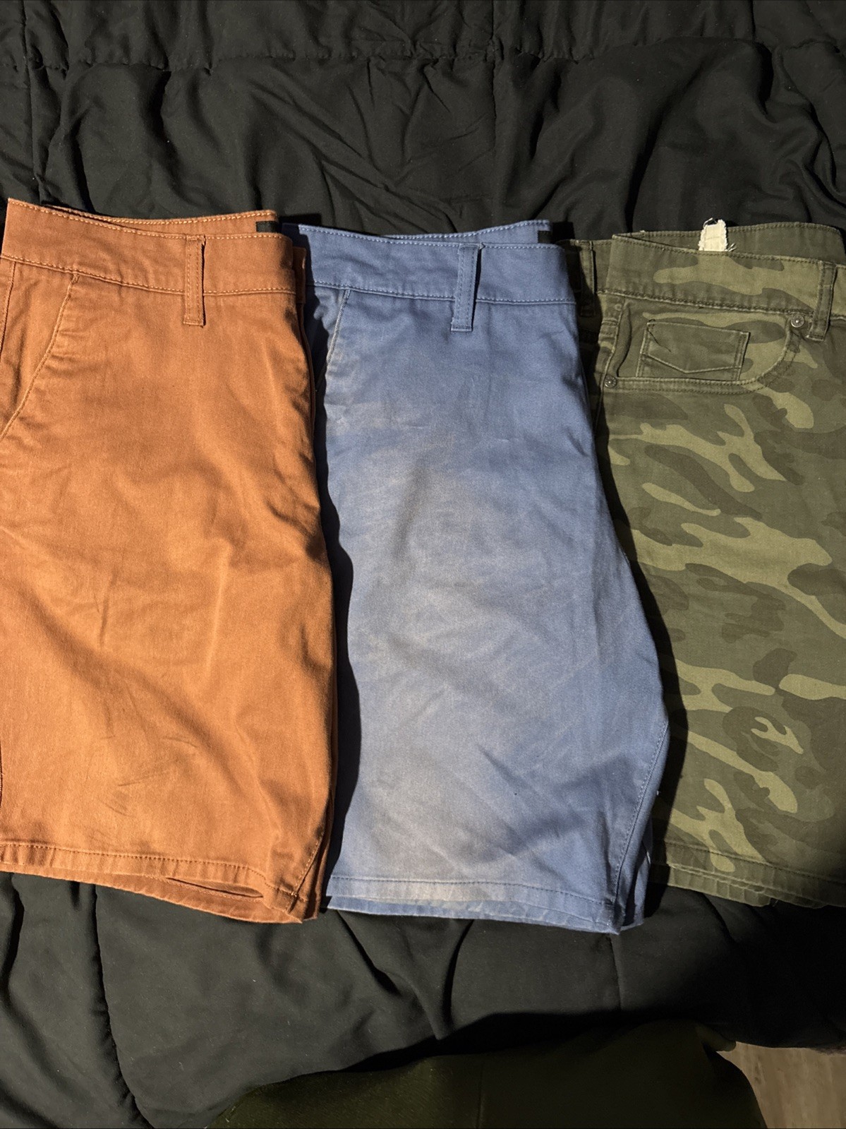 3 Pairs Of Used Cargo Shorts All Size 33 Lengths Are In Pictures