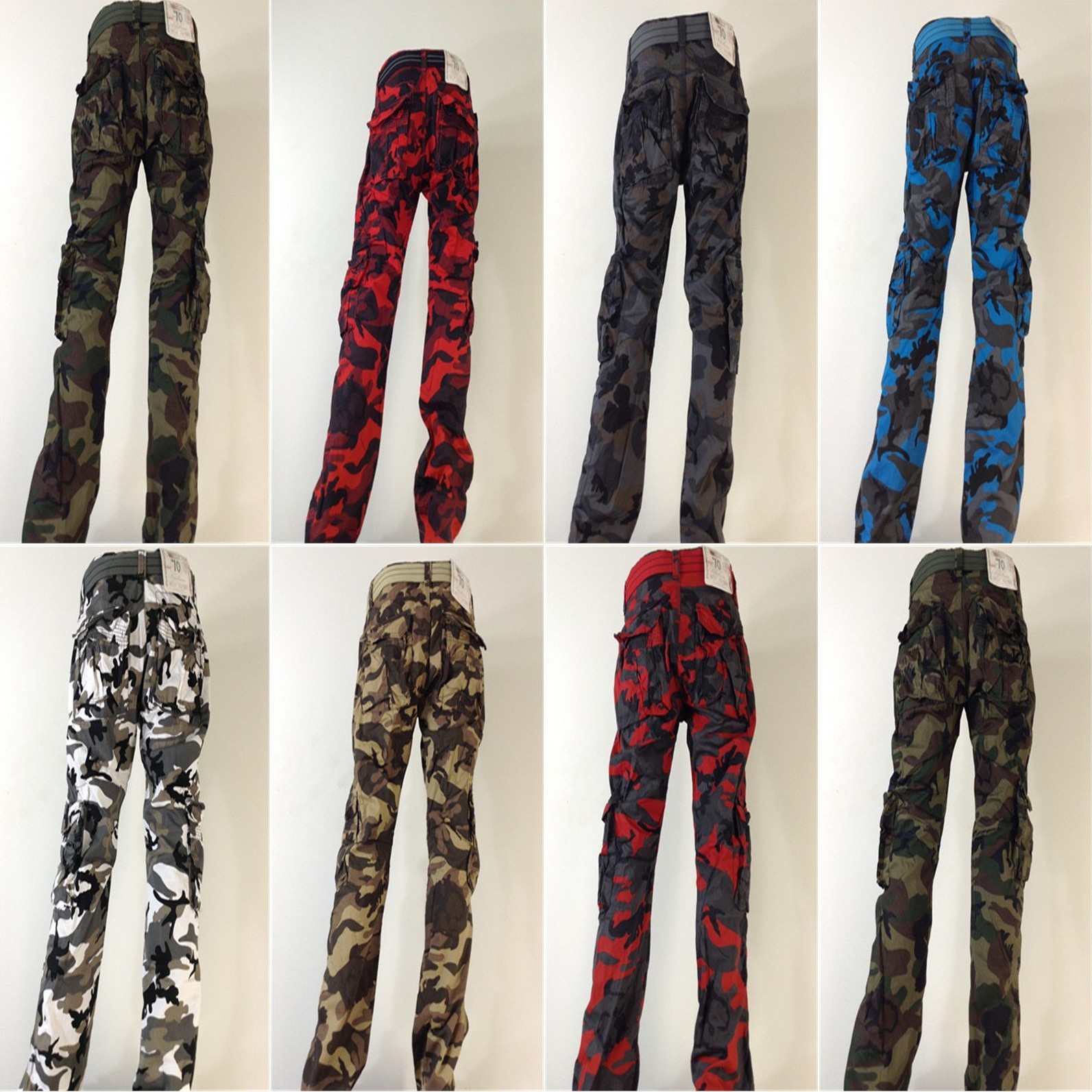 Men’s FOCUS Army Camo Cargo Pants Sizes: 32 TO 44